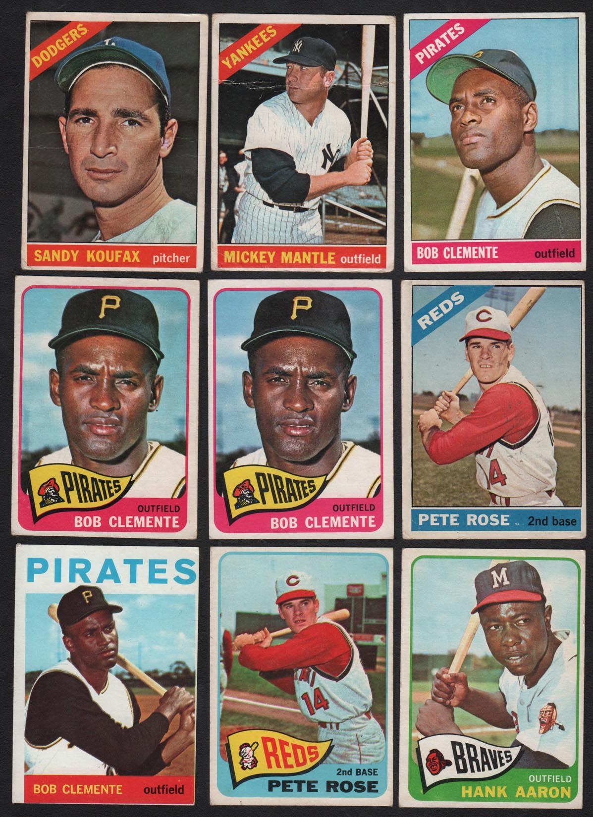 Baseball and Trading Cards - 1950s-60s Topps Hall of Fame & Superstar Collection - Mantle, Mays, Clemente, Aaron, Koufax (130+)