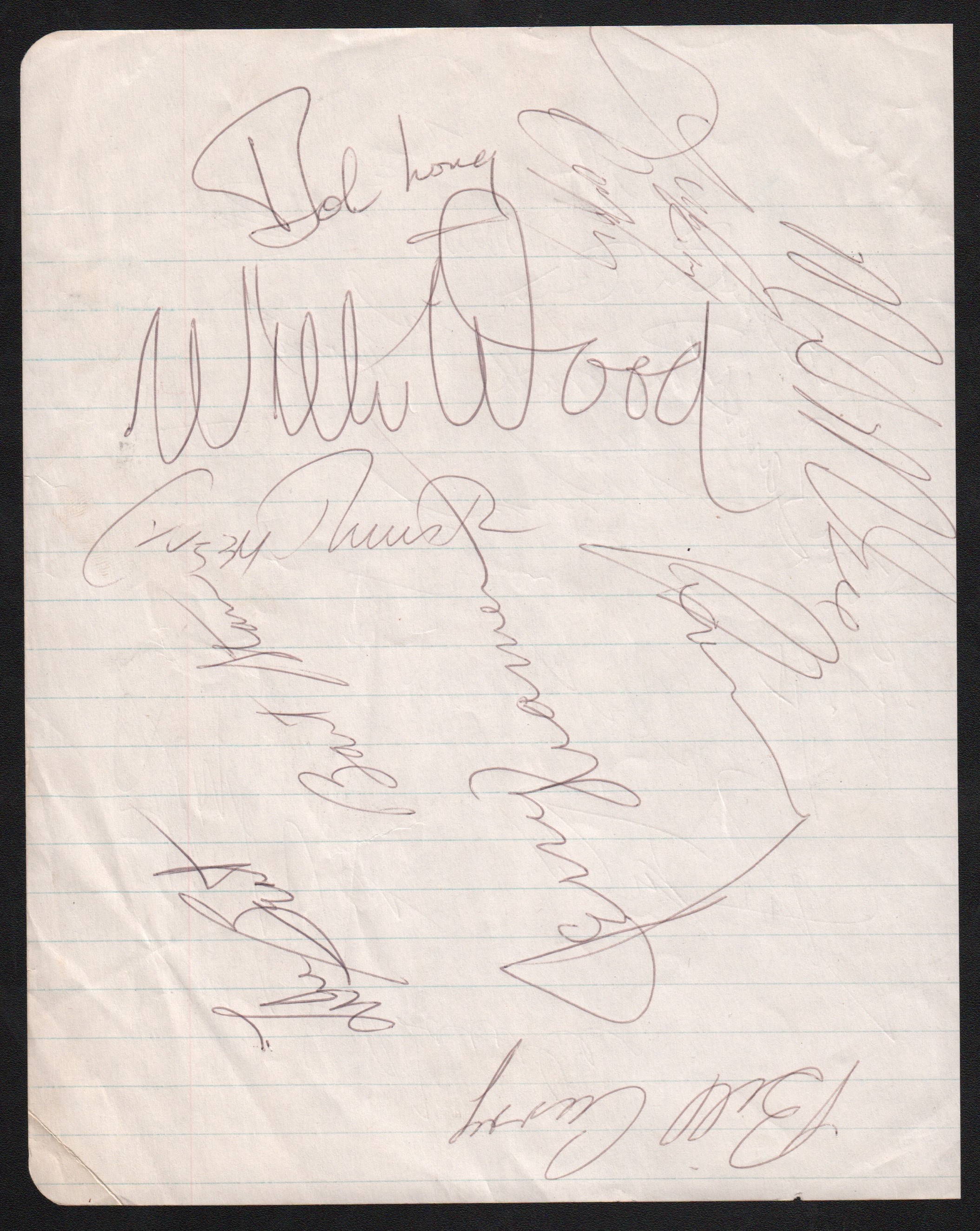 1966 Green Bay Packers Super Bowl I Vintage Signed Team Sheet (PSA)