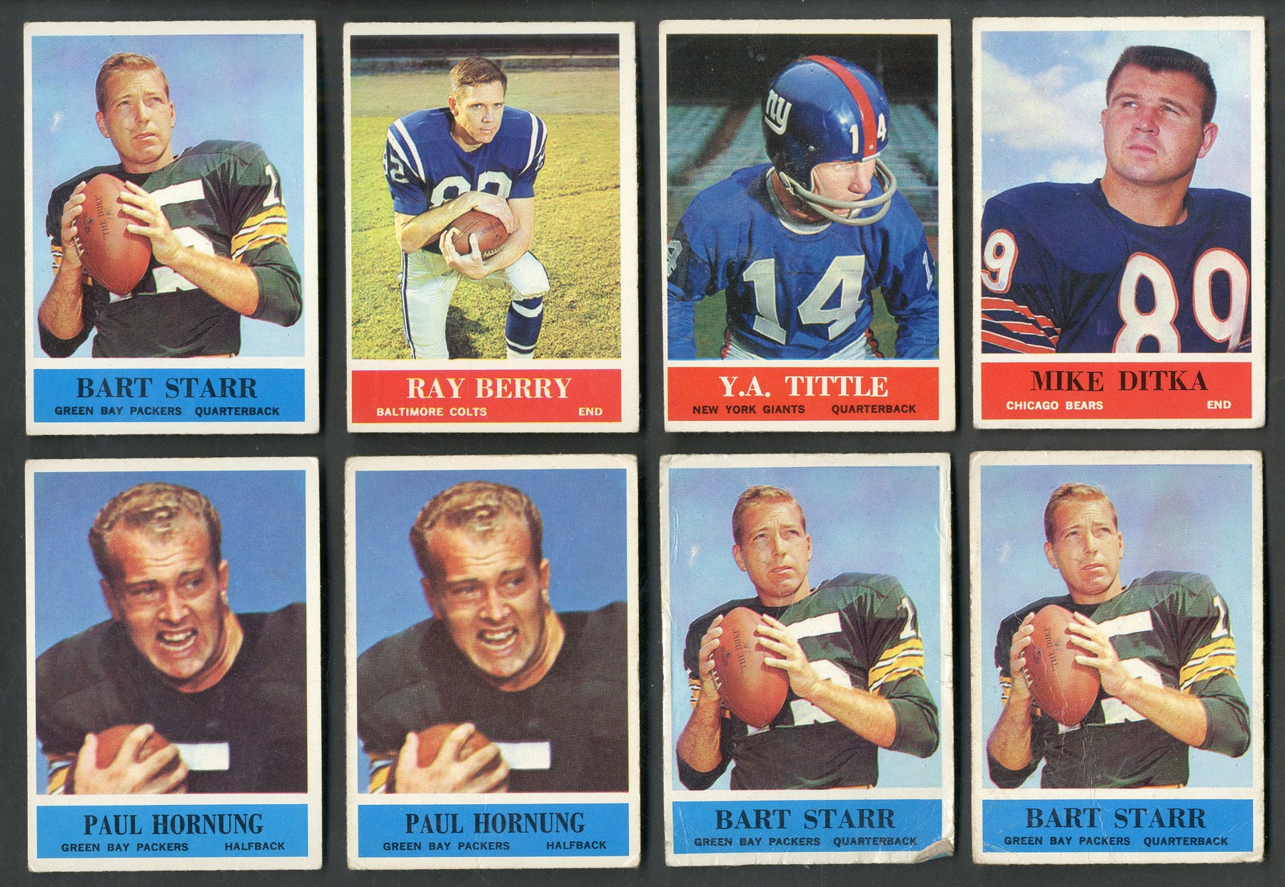 Baseball and Trading Cards - 1964 Topps & Philadelphia Gum Football Near Complete and Partial Sets with Stars (185+ Cards)