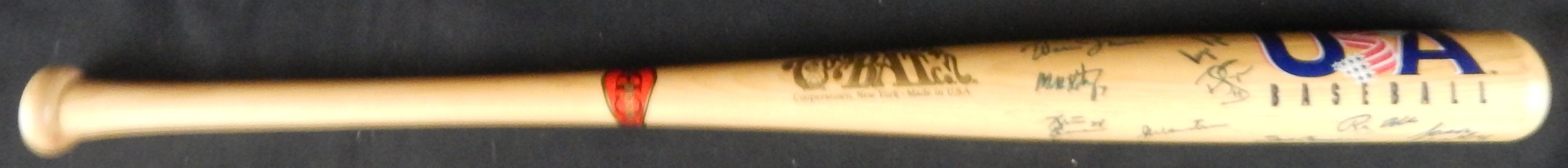 Baseball Autographs - 1996 Olympic Team USA Signed Bat