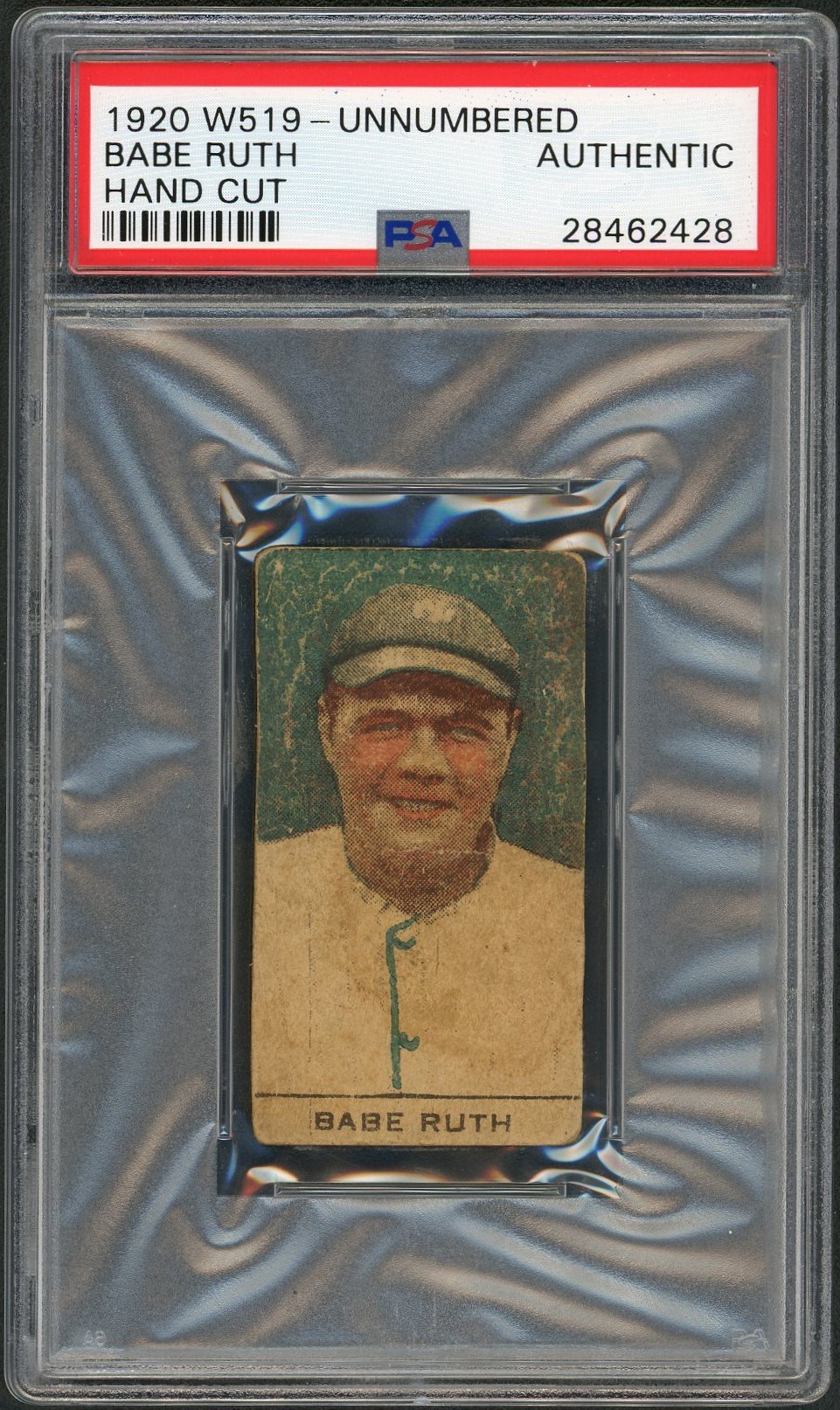 Baseball and Trading Cards - 1920 W519 Unnumbered Babe Ruth (Hand Cut) - PSA AUTHENTIC