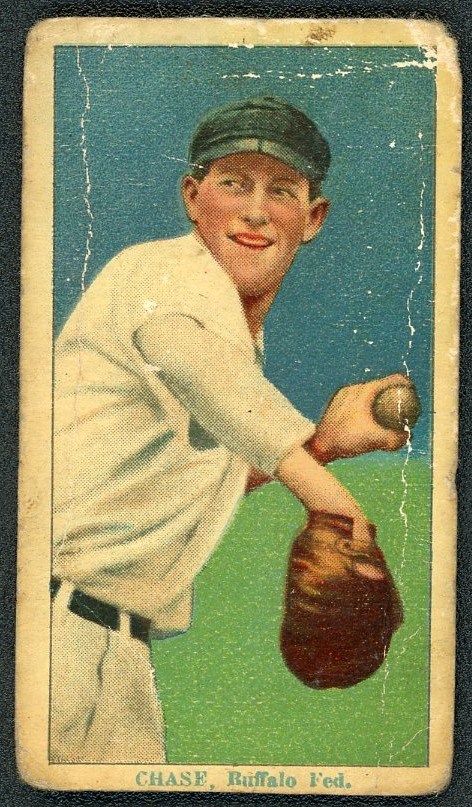 Baseball and Trading Cards - 1914 T213-2 Coupon Cigarettes Hal Chase Throwing Buffalo Federal League