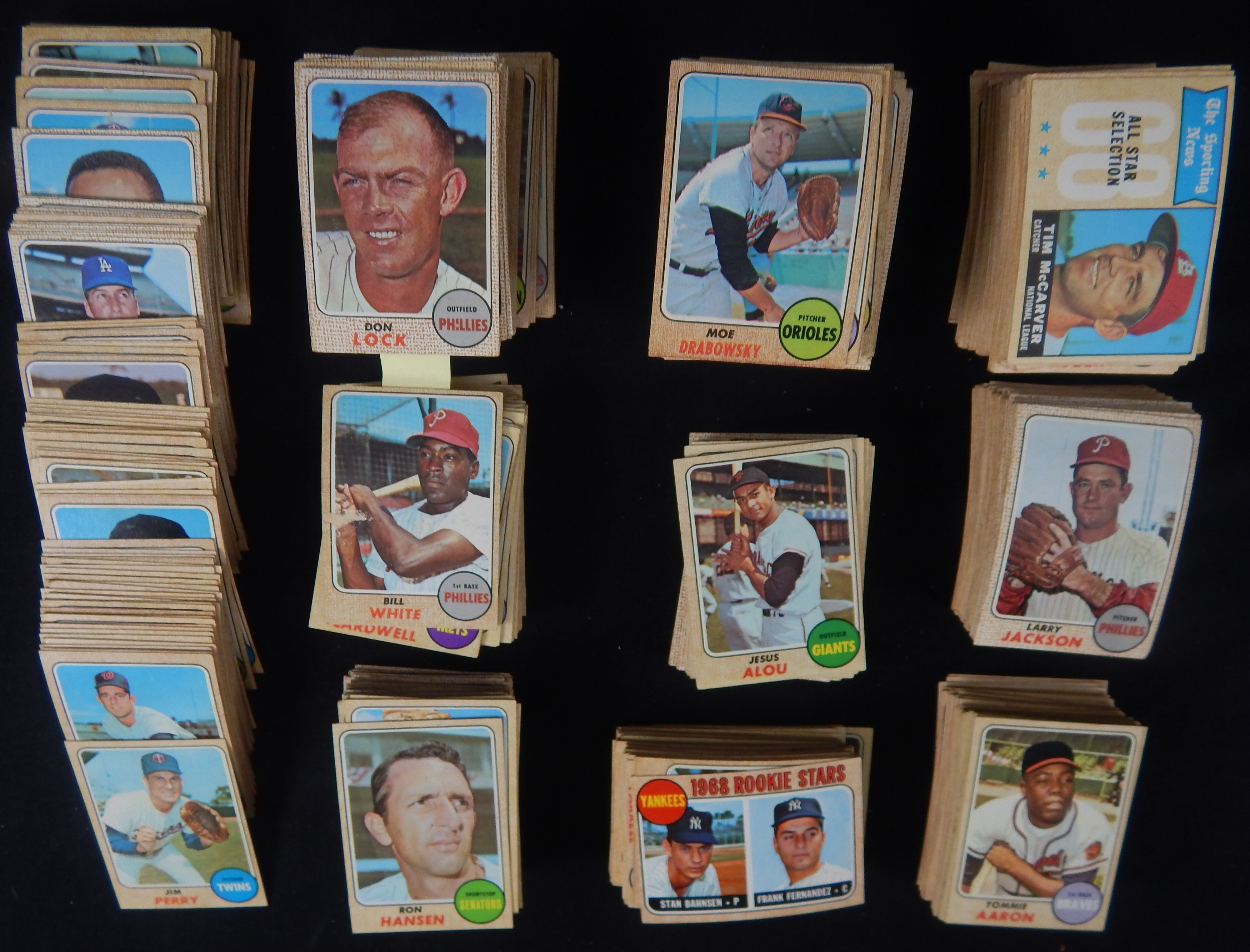 1968 Topps Baseball Collection of 1,900+ Cards