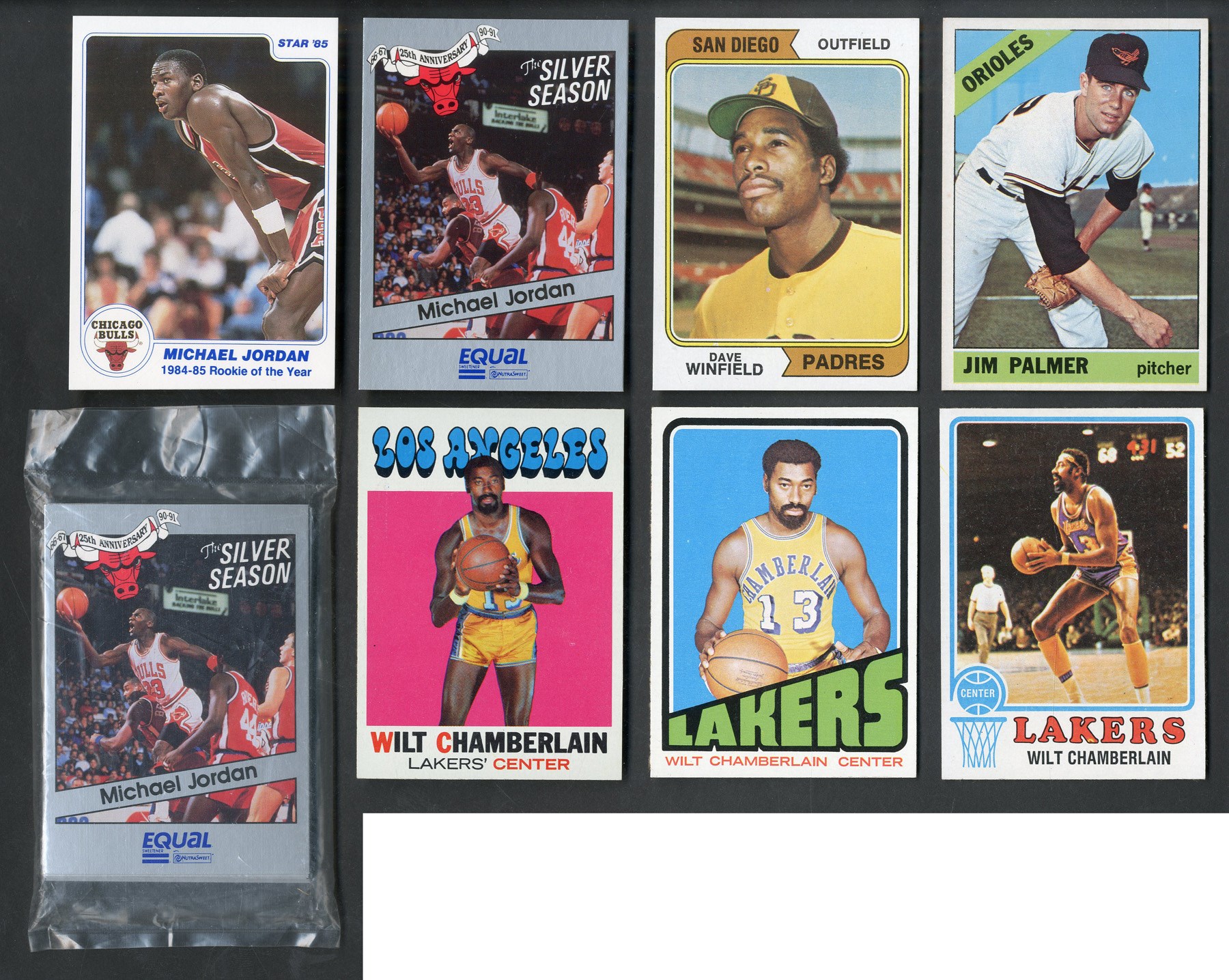 Baseball and Trading Cards - 1960s-80s Superstar Collection w/Jordan & Chamberlain (8)