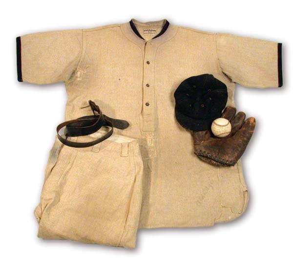Uniforms - Circa 1917 Vic Aldridge Game Worn Jersey, Uniform & Signed Baseball
