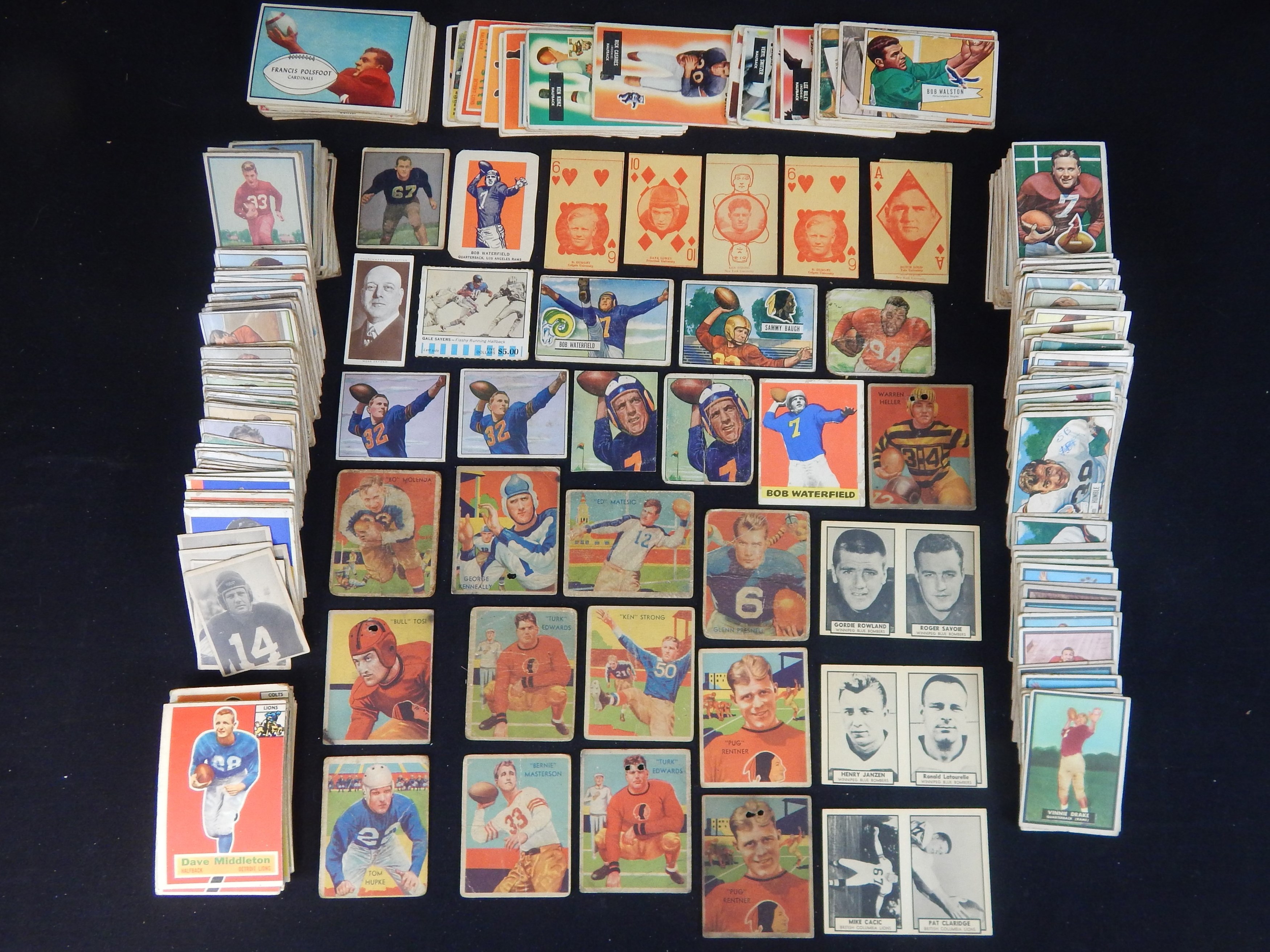 Baseball and Trading Cards - 1935-1963 Topps and Others Football Card Collection of 421 Cards w/15 National Chicle's