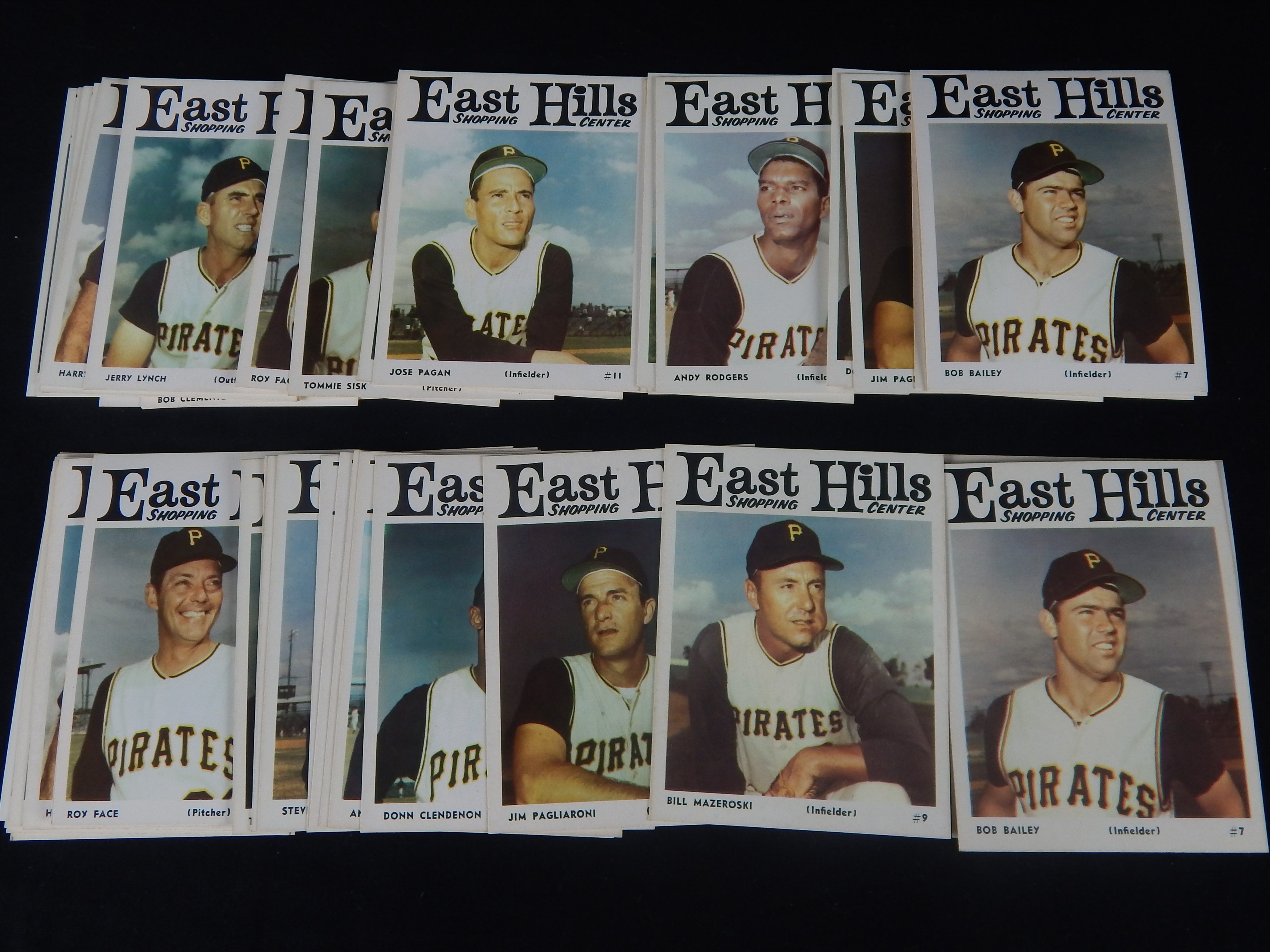 Baseball and Trading Cards - 1966 East Hill Pirates Complete Set Collection of 11