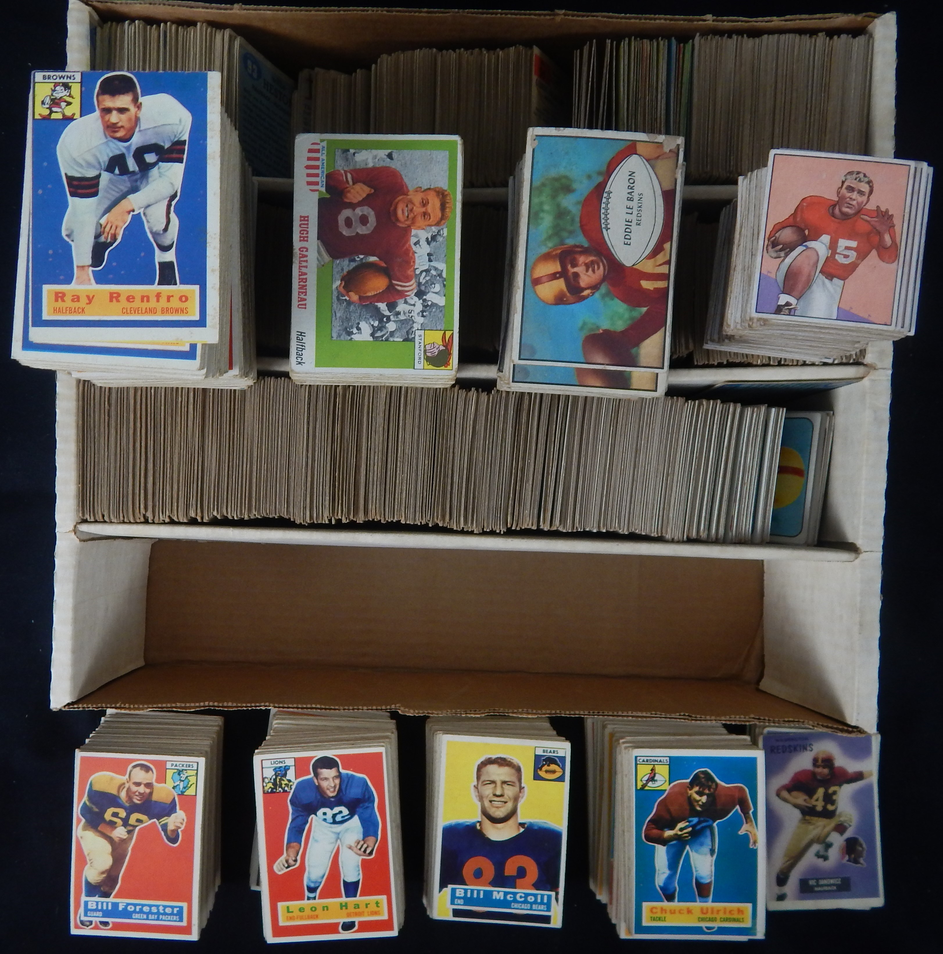 Baseball and Trading Cards - 1950-63 Topps and Bowman Football Card Collection of 2,300 Cards