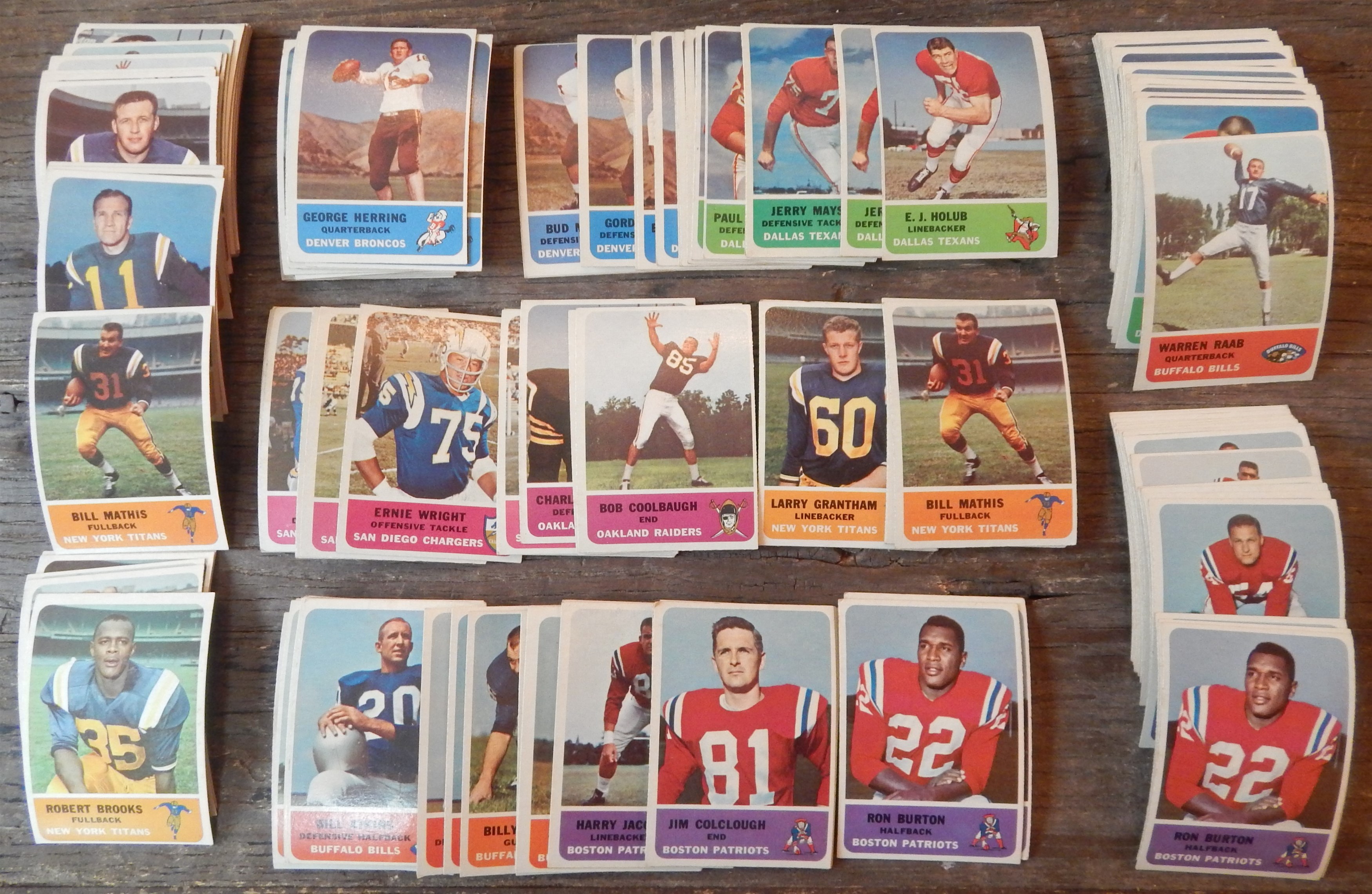 Baseball and Trading Cards - 1962 Fleer Football Collection of 400 Cards