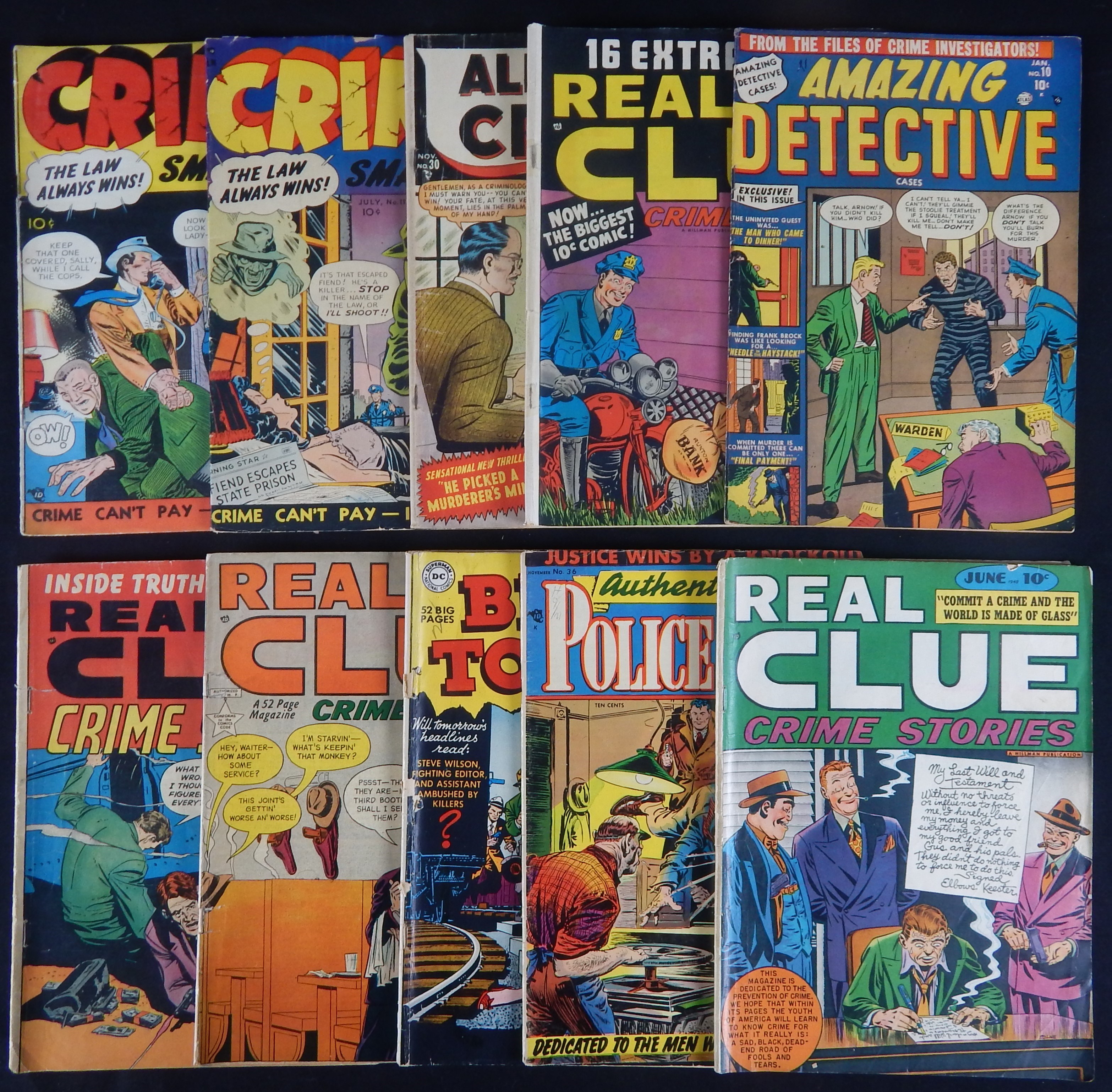 - 1940s-50s Golden Age Crime Comics (10)