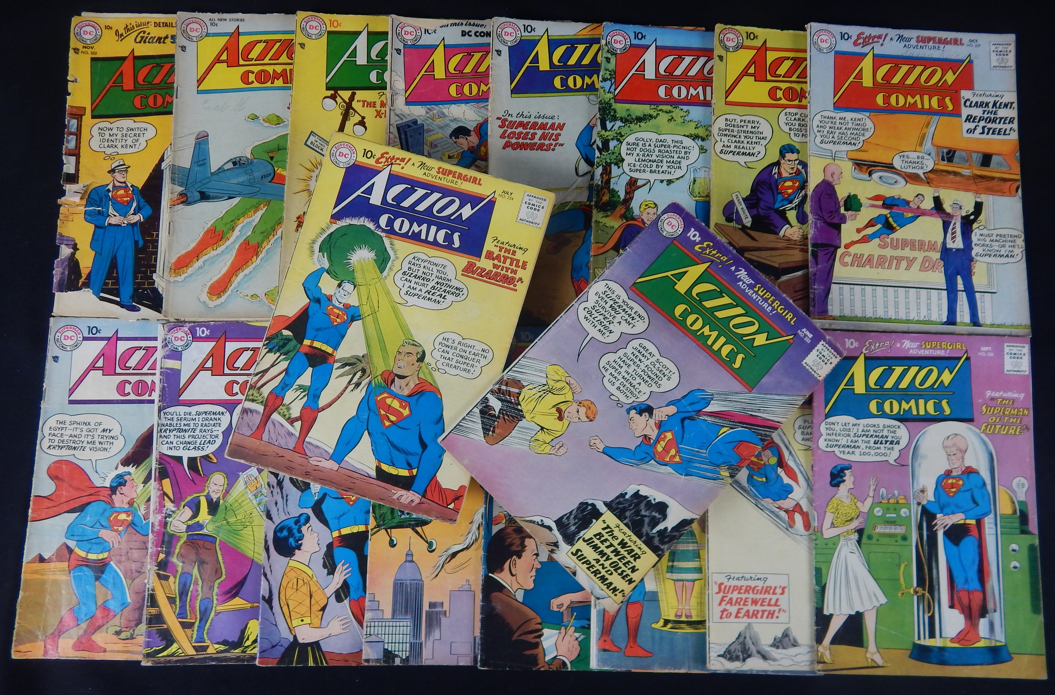Comics - 1956-59 Action DC Comics (22) - Fresh Original Owner Collection
