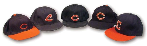 Cleveland Indians Game Worn Caps (5)