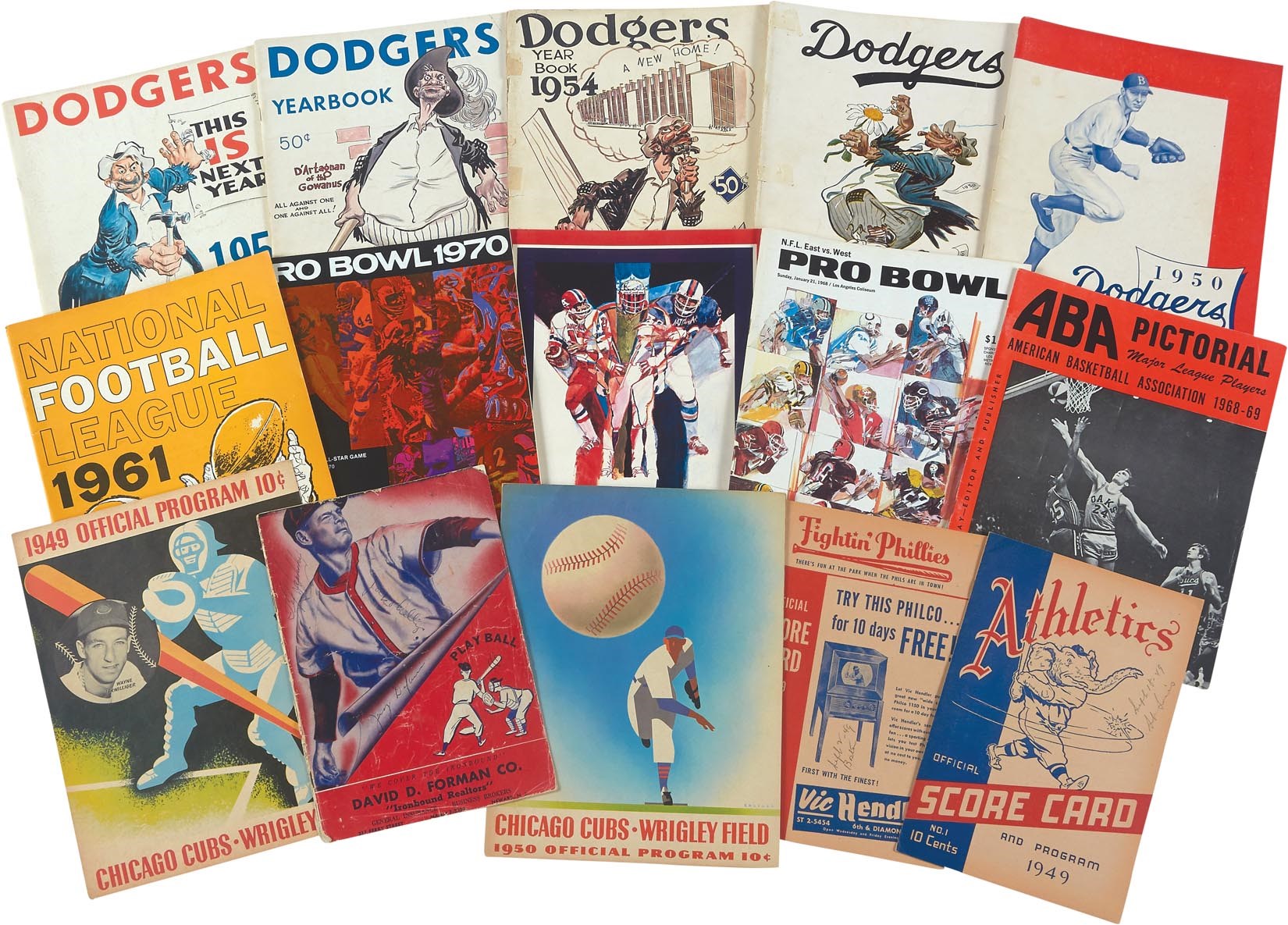 Baseball Memorabilia - 1920s-2000s Major Sport Program and Yearbook Collection w/Championship Games (325+)