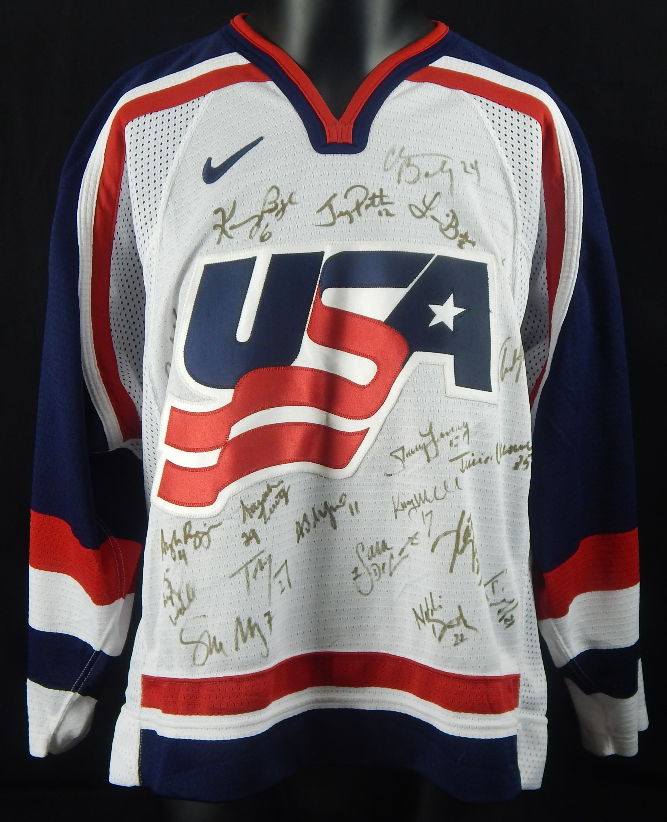 Jerseys - Circa 2002 Team USA Women's Game Issued and Signed Jersey