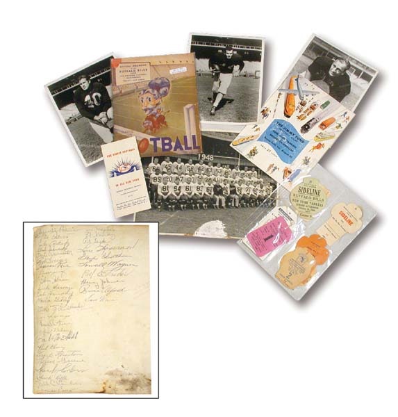 NY Yankees, Giants & Mets - 1940's New York Yankees Football Ephemera Collection