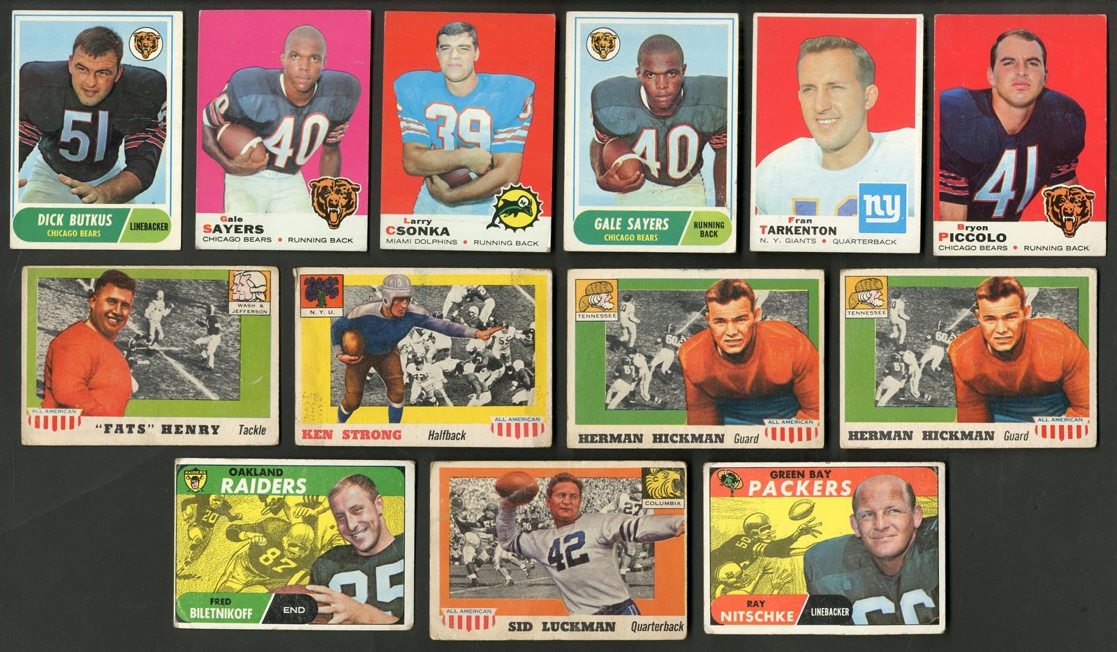 - 1955-60s Topps & Philadelphia Football Collection w/Gale Sayers (165+)