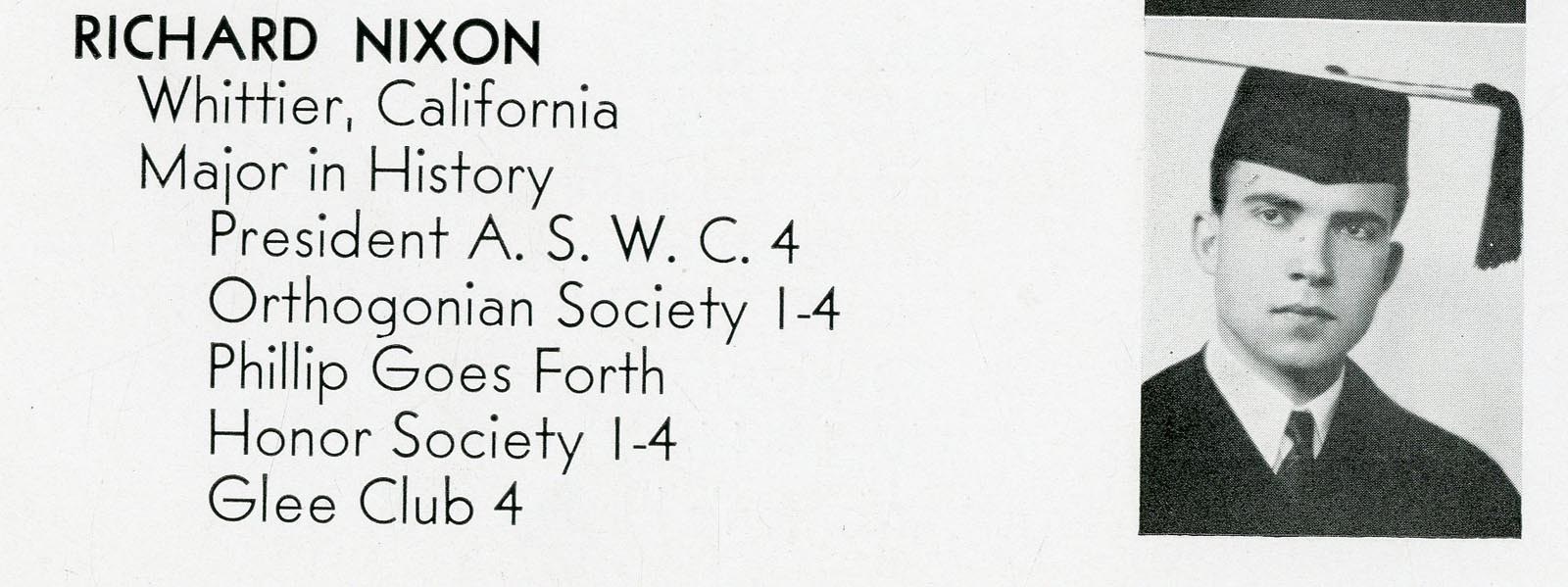 - 1934 Richard Nixon College Yearbook