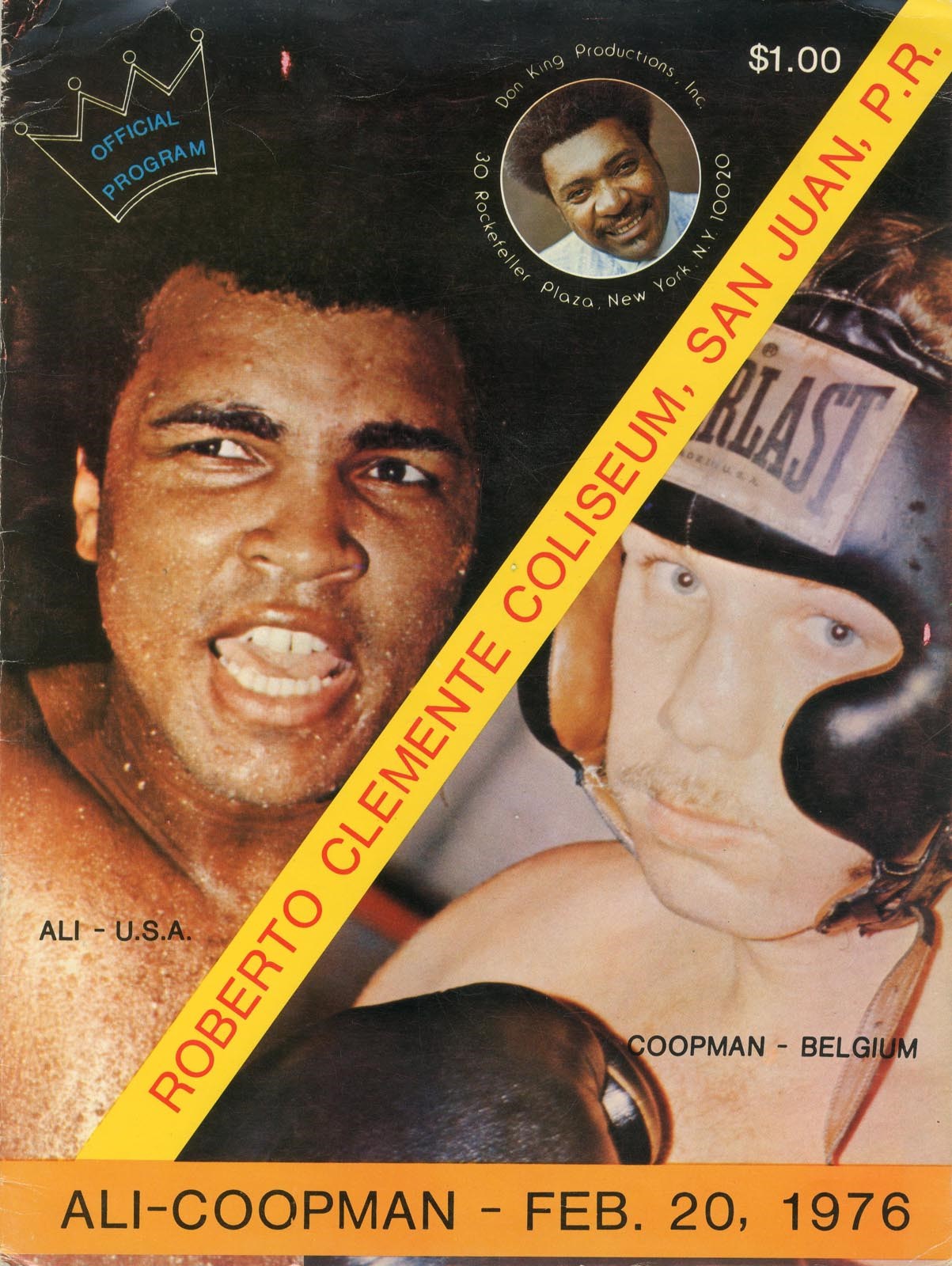 - 1976 Muhammad Ali vs. Jean-Pierre Coopman On-Site Program