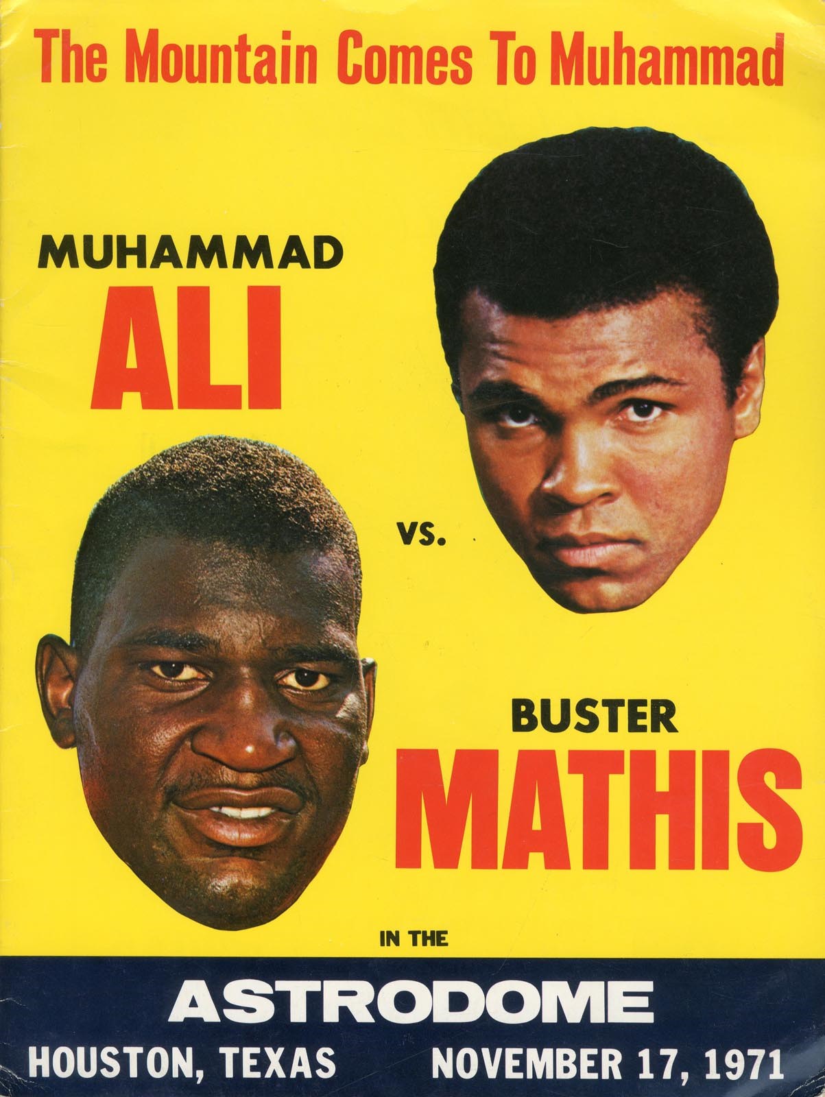 - 1971 Muhammad Ali vs. Buster Mathis On-Site Program