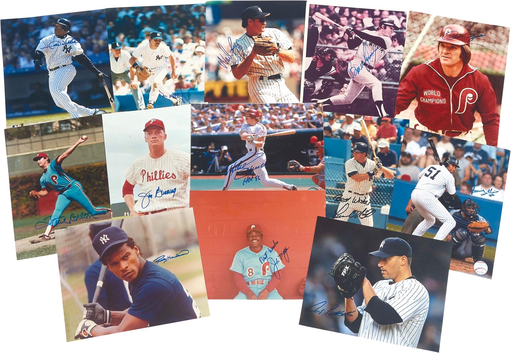 Baseball Autographs - NY Yankees & Philadelphia Phillies In-Person Signed 8x10s (550+)