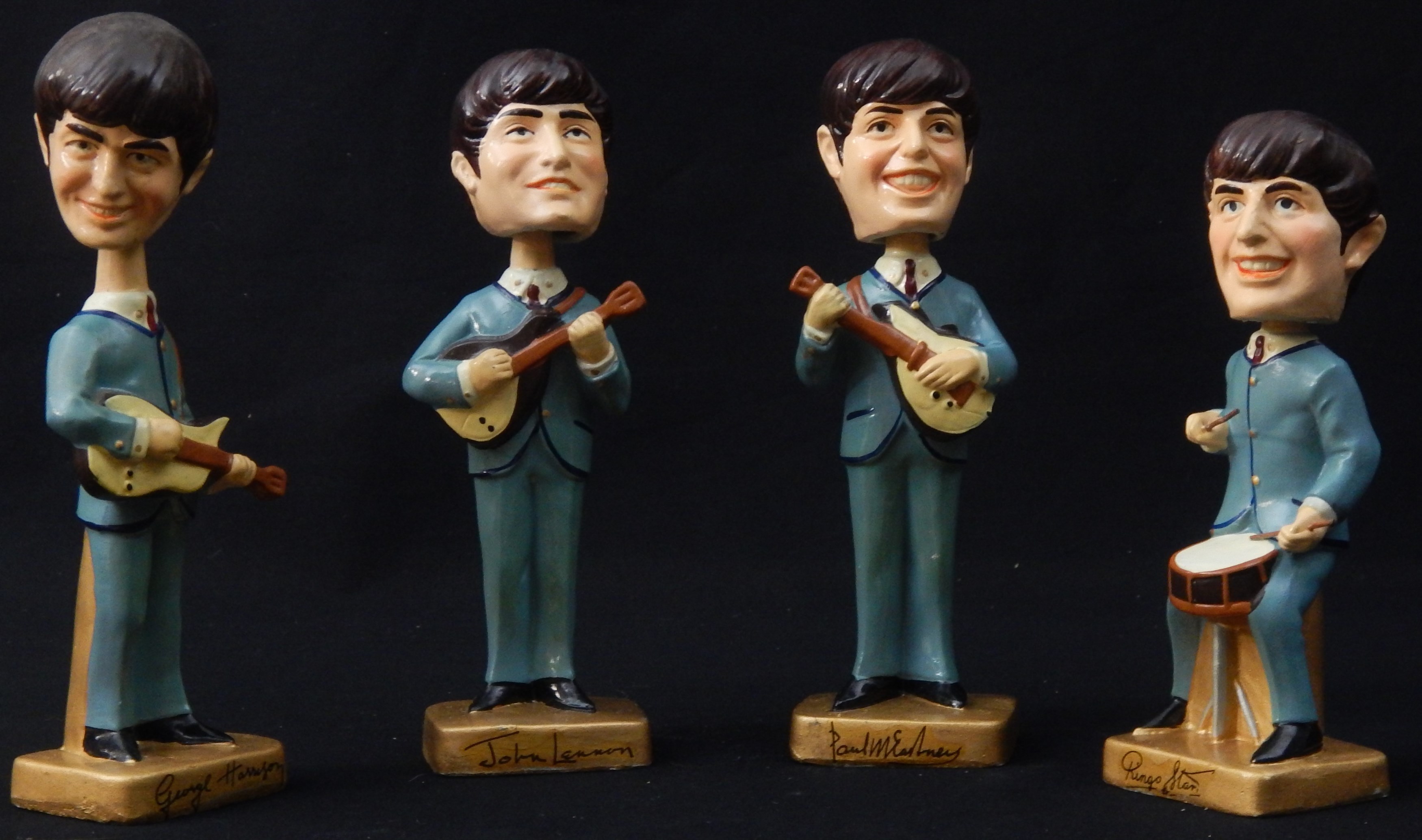Beatles Memorabilia - 1964 Beatles Bobbing Heads Complete Set