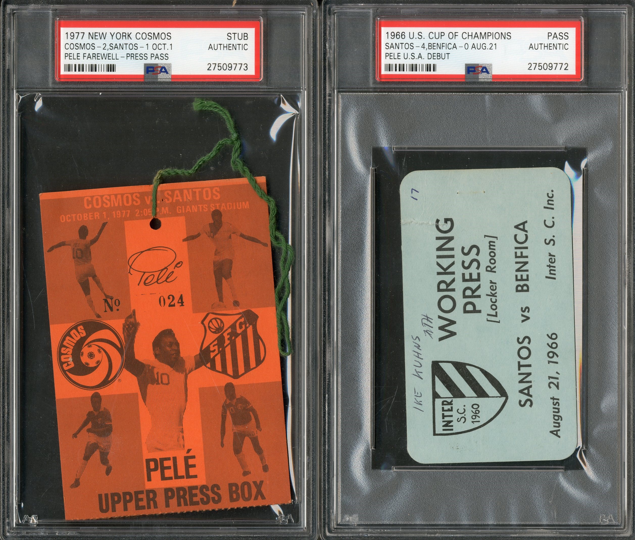 - Pele Debut and Farewell Press Pass Collection (2)