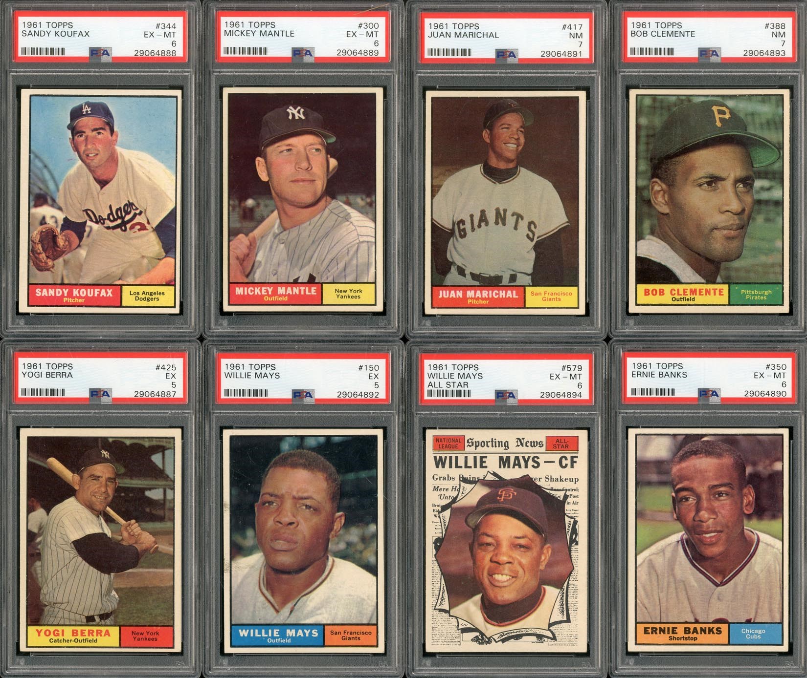 - 1961 Topps Near-Set with 556 of 587 Cards