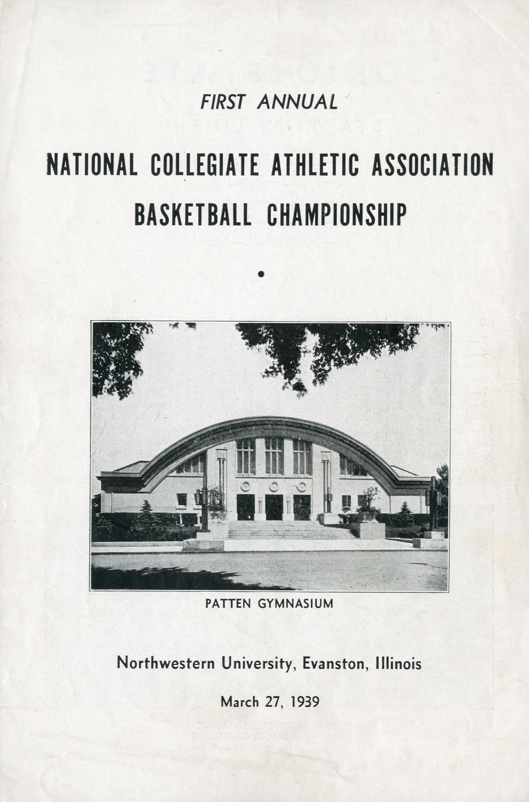 - 1939 First Annual NCAA Basketball Championship Program
