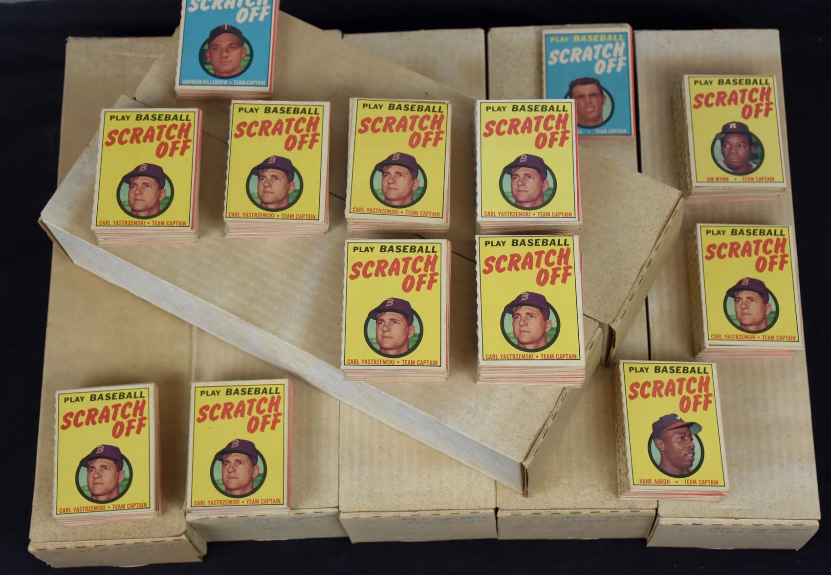 Large Find of 1970 Topps Baseball Scratch-Offs Complete Sets (100+)