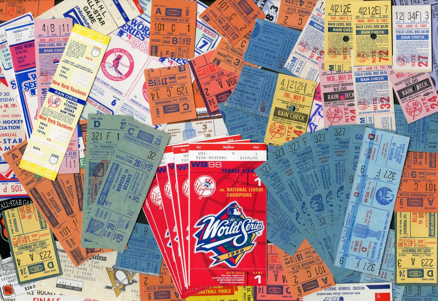 Tickets, Publications & Pins - Multi-Sport Ticket Collection from Big Time Sports Agent (190+)