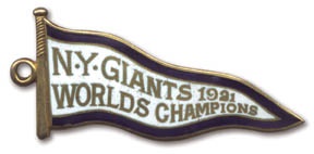 Leslie O'connor - 1922 Kenesaw Mountain Landis New York Giants Gold Pass (2" long)