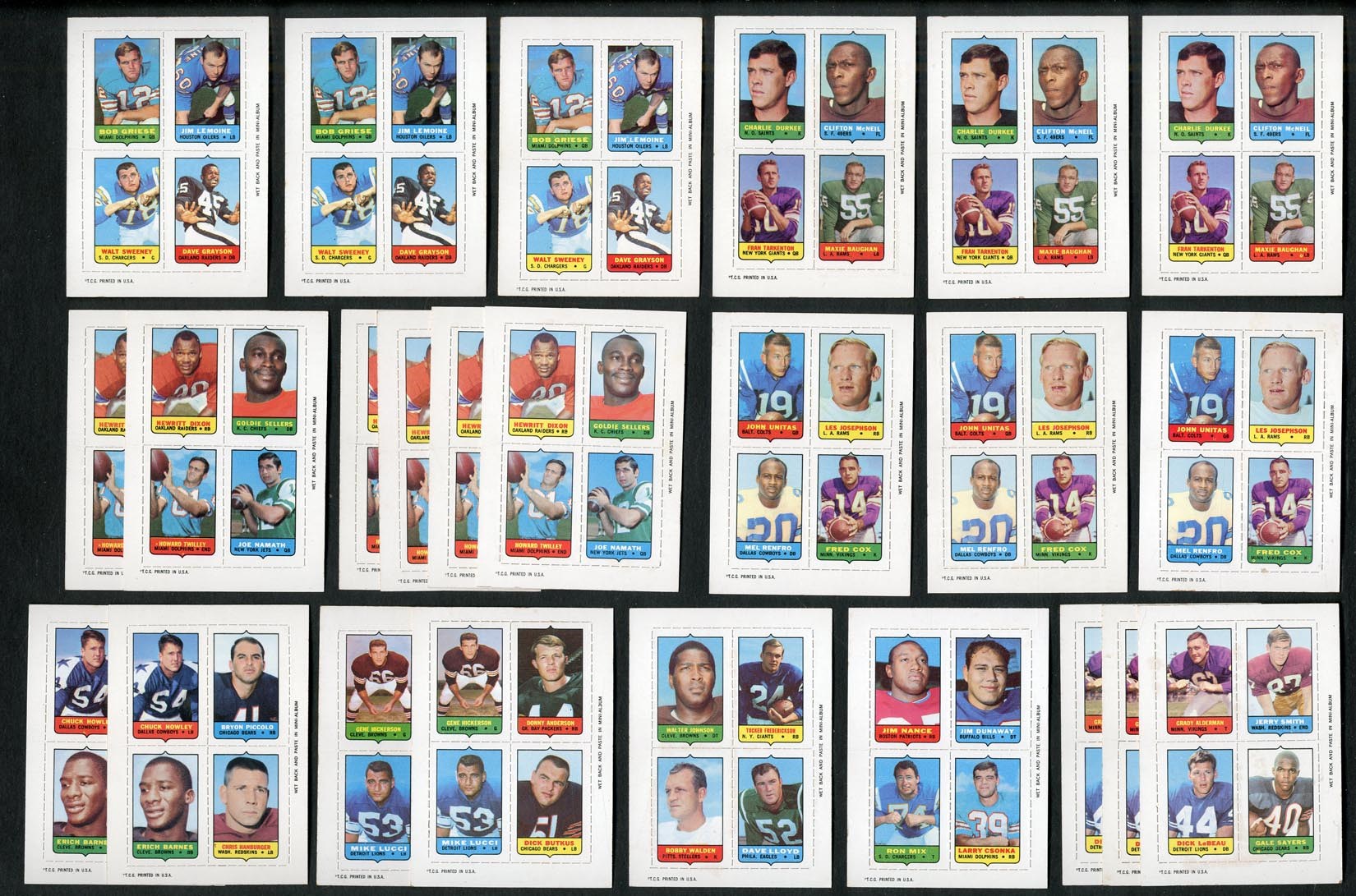 - 1969 Topps Four In One Football Cards & Albums (2,000+)