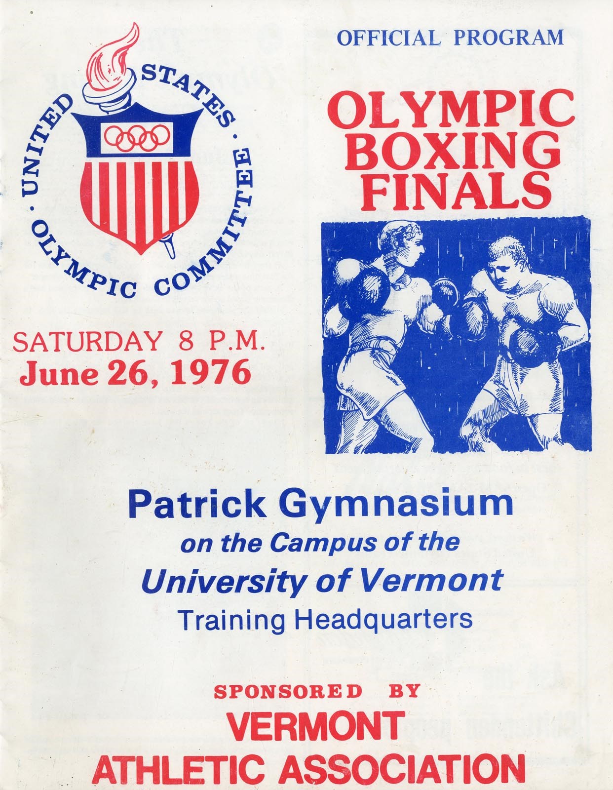 - 1976 Olympic Boxing Finals Program w/rare Scorecard