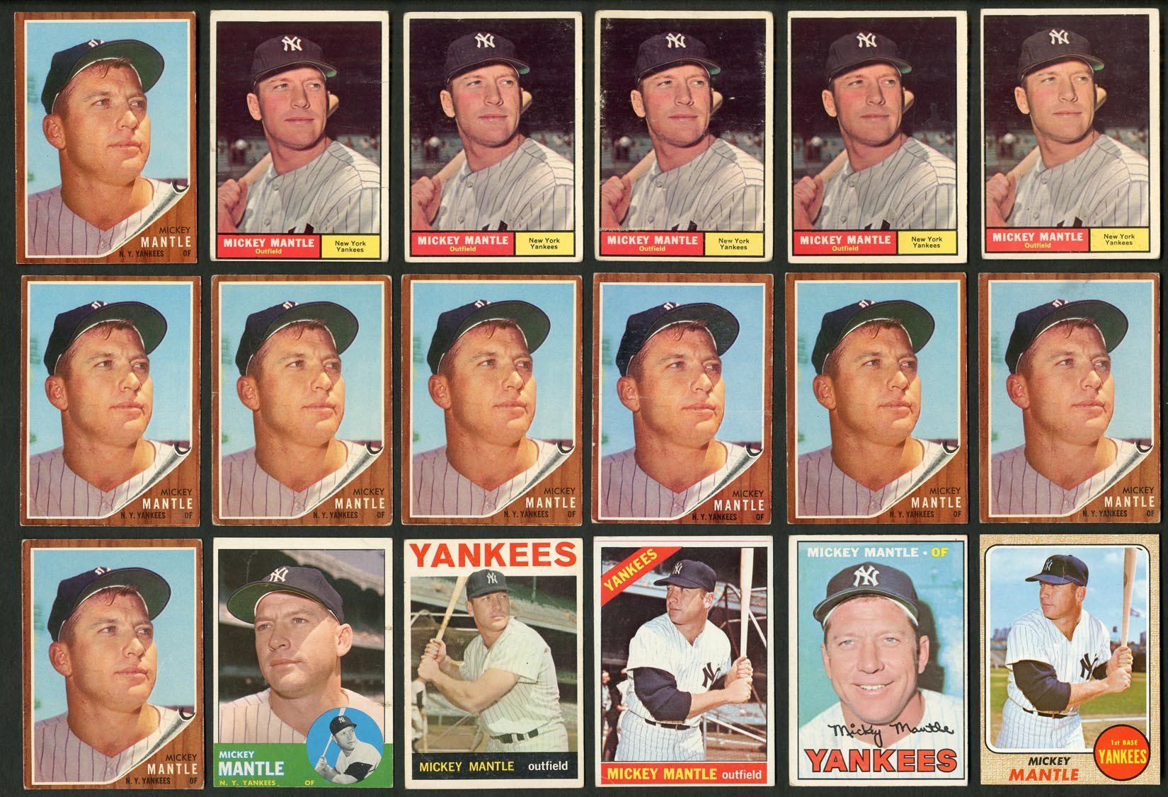 Baseball and Trading Cards - 1960-68 Topps Mickey Mantle Collection (68)