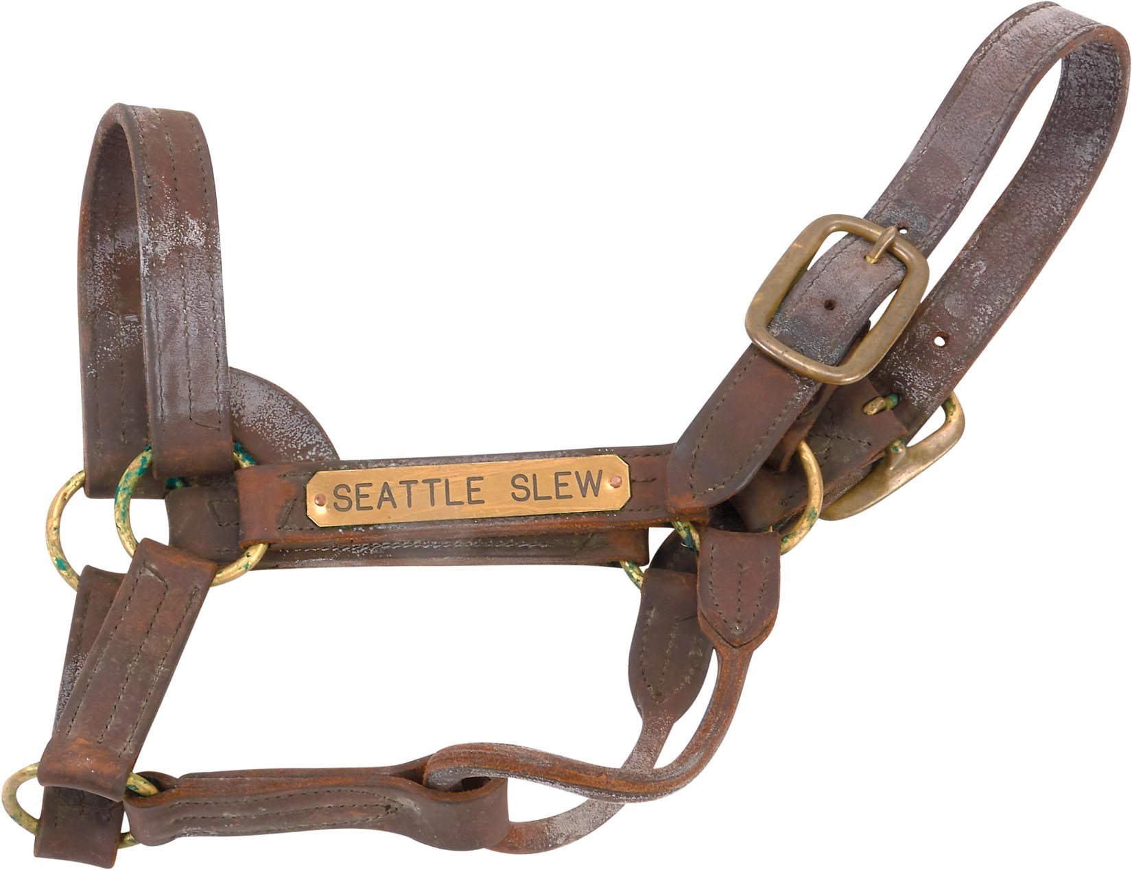 Horse Racing - Seattle Slew Worn Halter with Tremendous Wear (LOA)