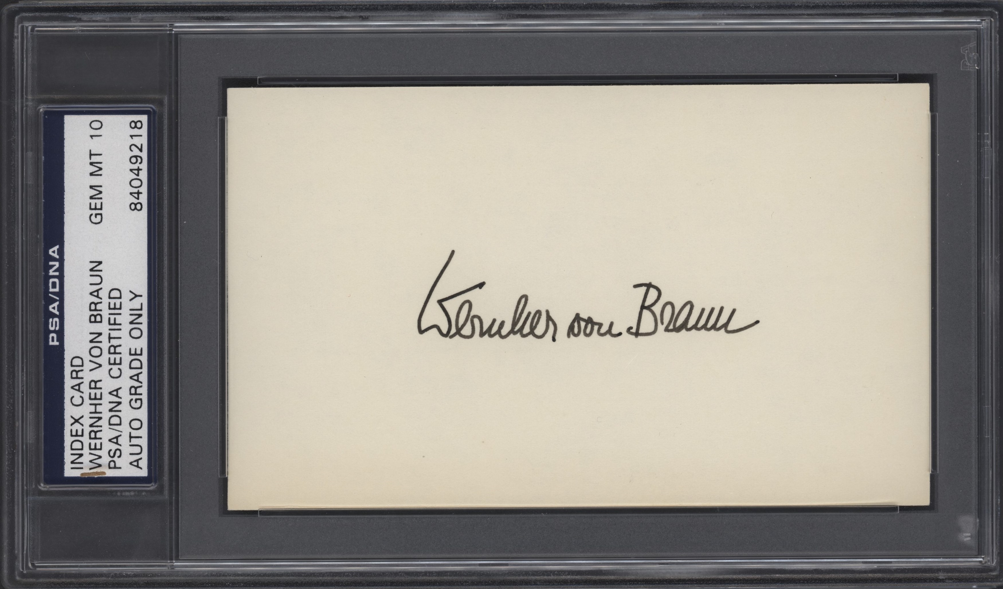 - Wernher von Braun PSA 10 Autograph