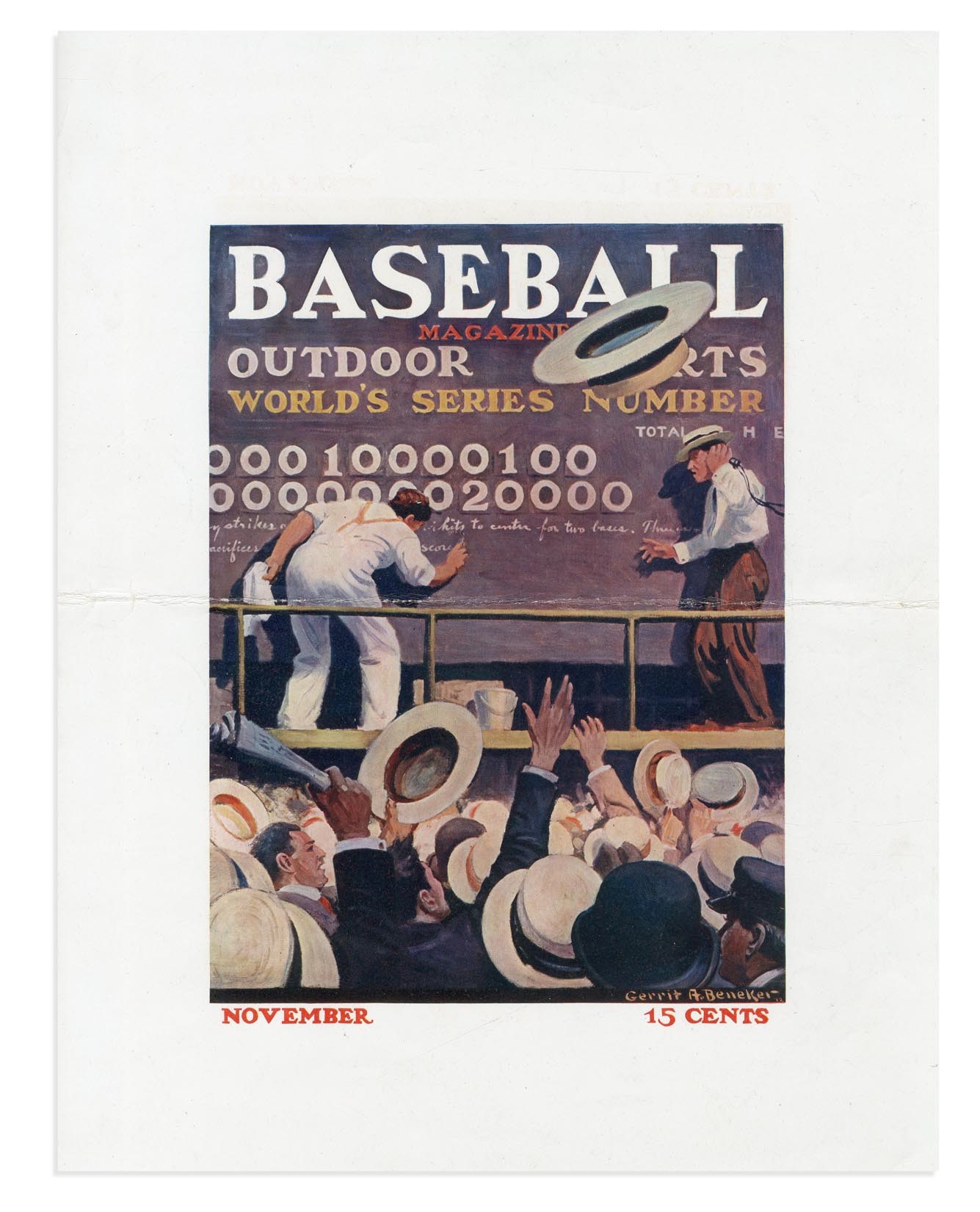 1912 Baseball Magazine "World Series" Proof Cover