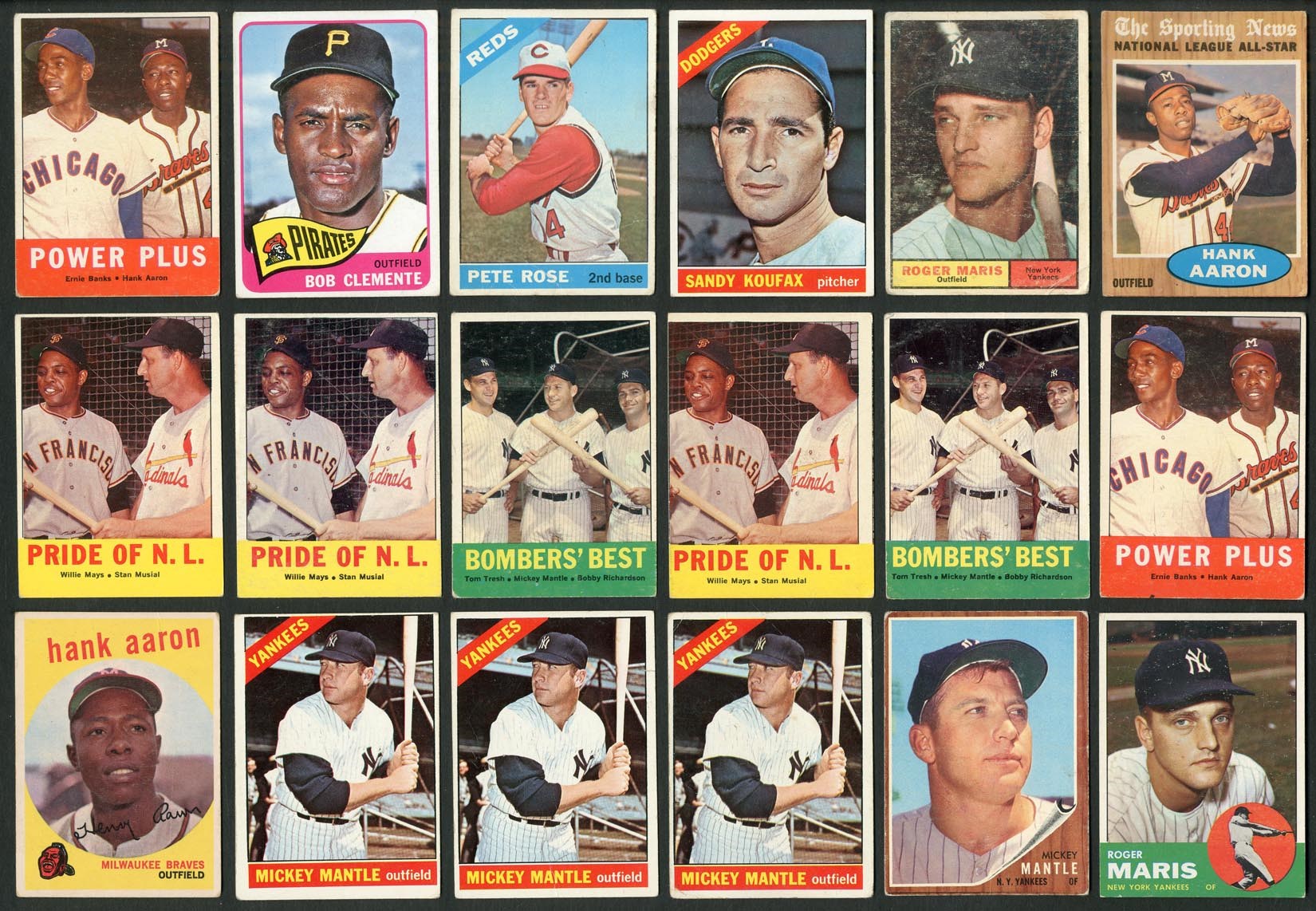 - 1909-1966 Mostly TOPPS and Others HOFer and Superstar Collection (700+) with TEN Mickey Mantles!