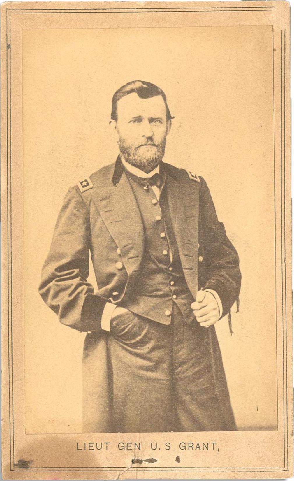 Rock And Pop Culture - General Ulysses S. Grant Civil War "Signed" Carte de Visite