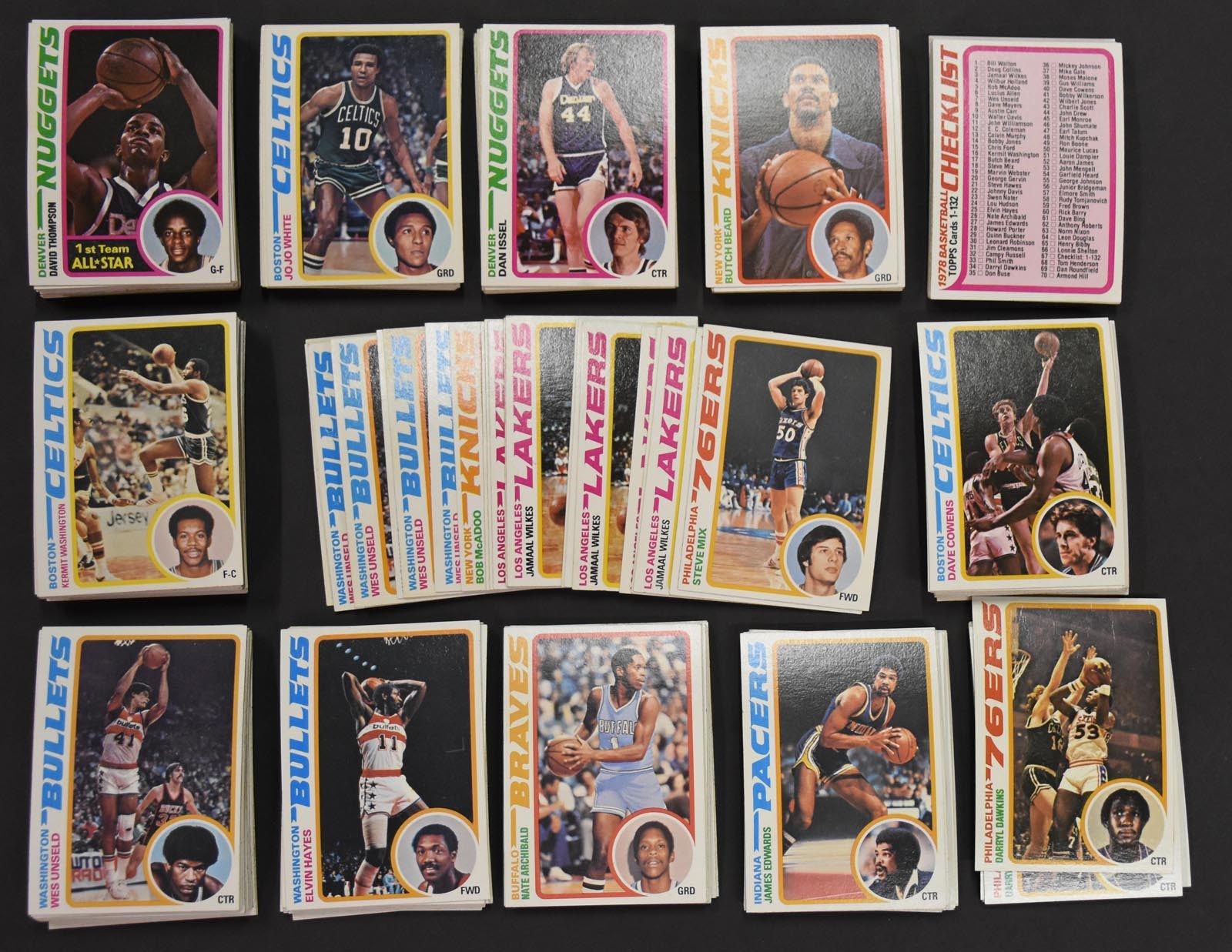 Basketball Cards - 1978/79 Topps Basketball Lot of 221 Cards