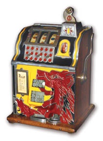 Slot Machines - Mills 'Lion Front' Five-Cent Slot Machine