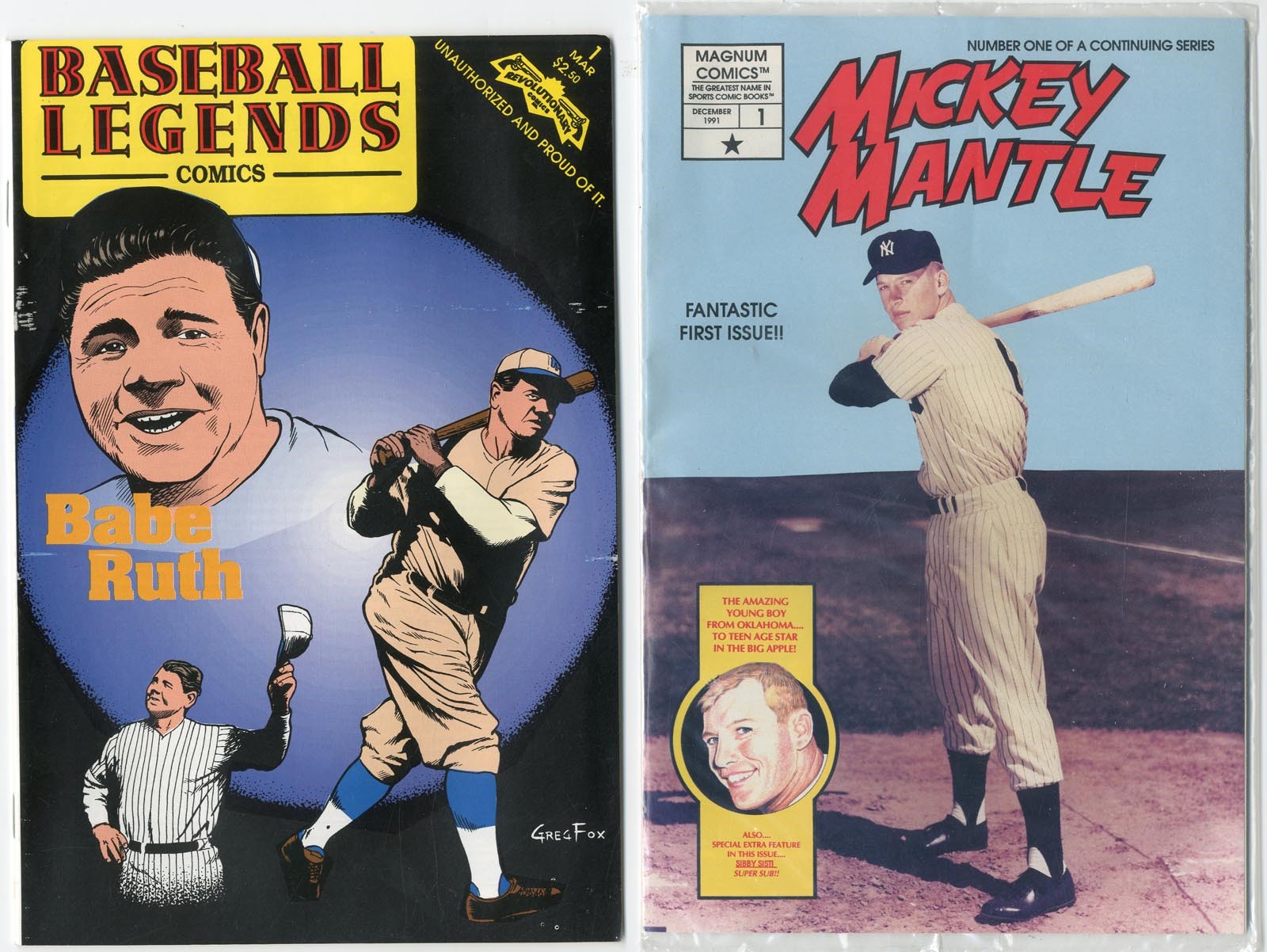 Baseball Publications - Huge Find of Mickey Mantle & Babe Ruth Comic Book (1,100 books)
