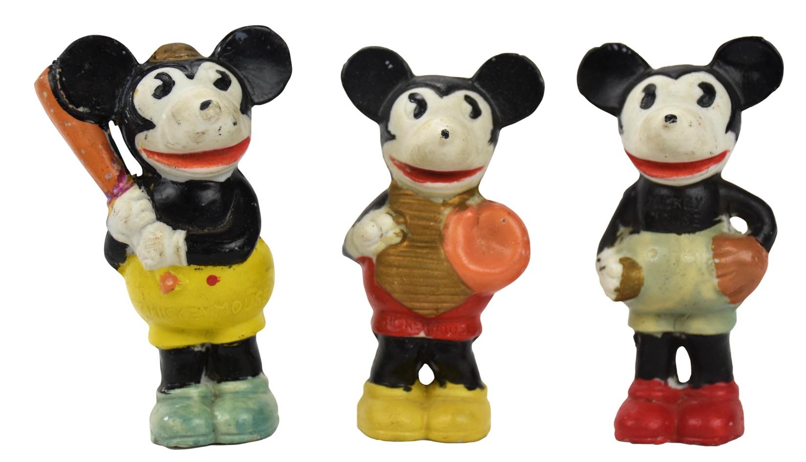 Rock And Pop Culture - 1930s Mickey Mouse Baseball Bisques in Original Box