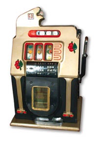 Slot Machines - Mills Golden Falls Fifty-Cent Slot Machine