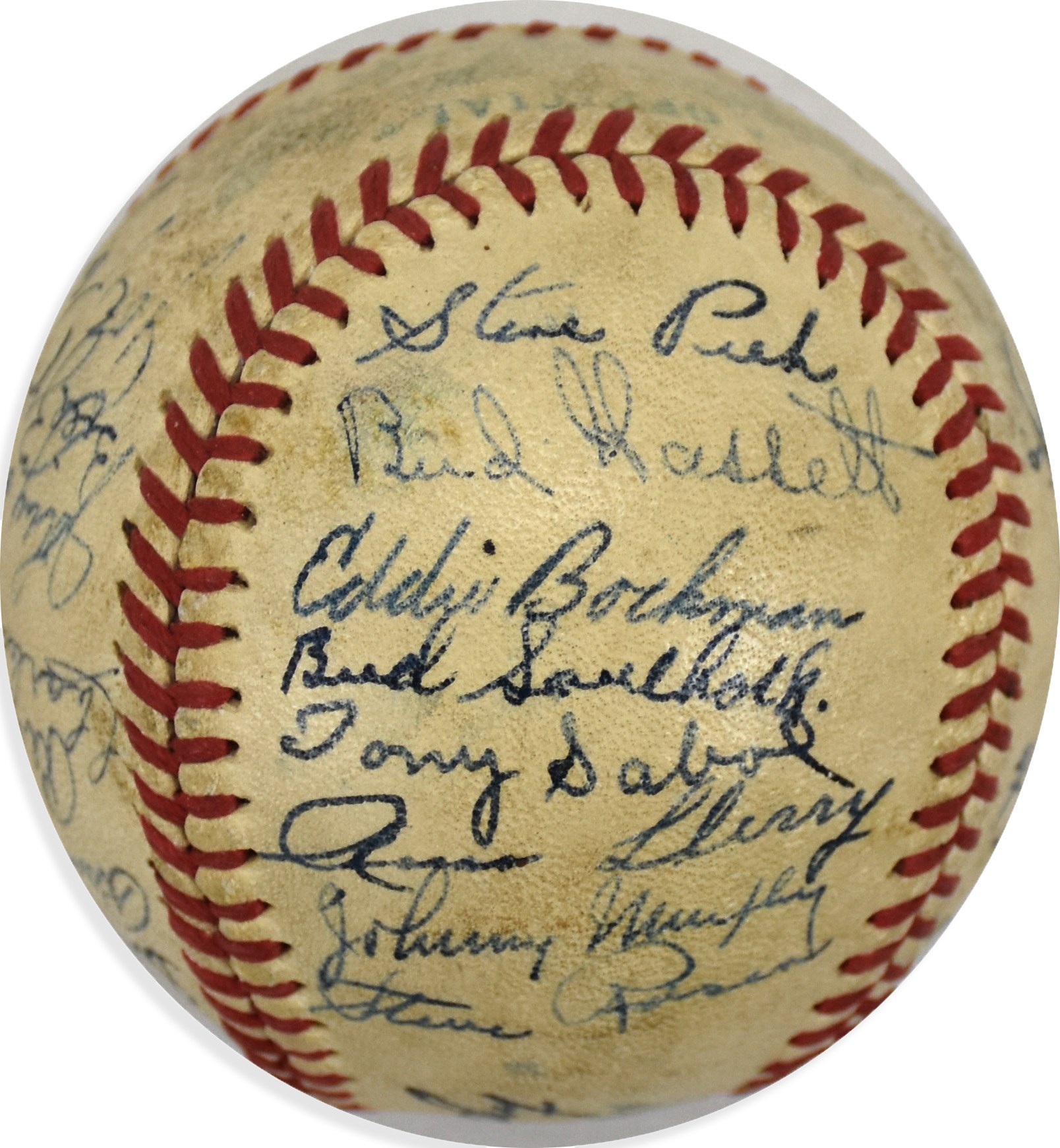 - 1946 New York Yankees Team-Signed Baseball from Pete Sheehy (PSA)