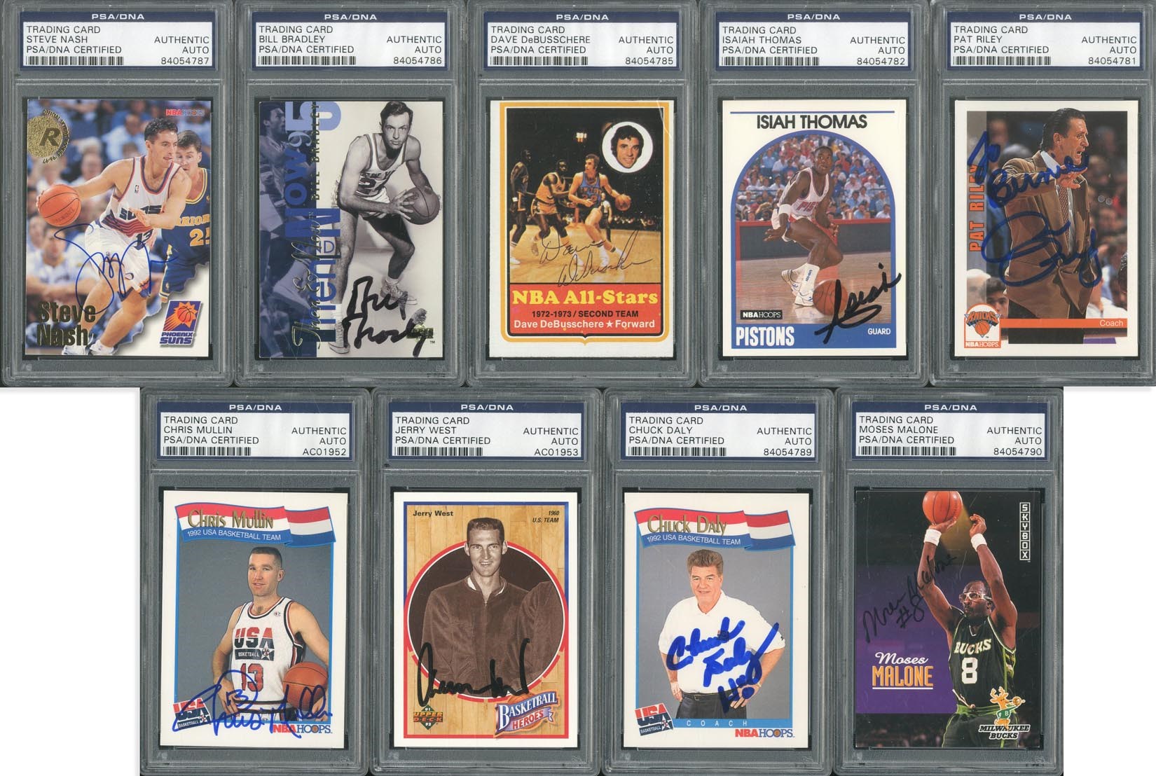 Basketball Cards - 1980s-90s NBA Signed Trading Card Collection with Hall of Famers (365+)