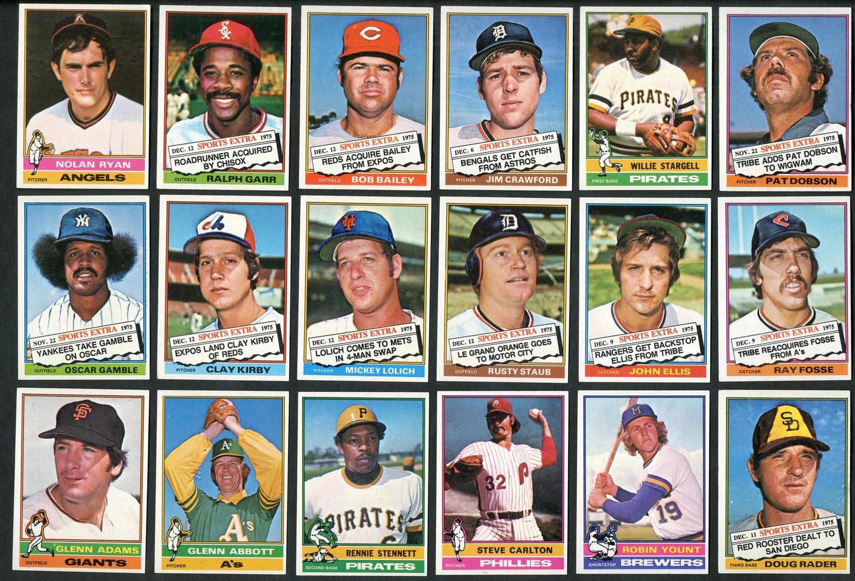 Baseball and Trading Cards - 1976 Topps Blank Back Collection of (85) with Ryan