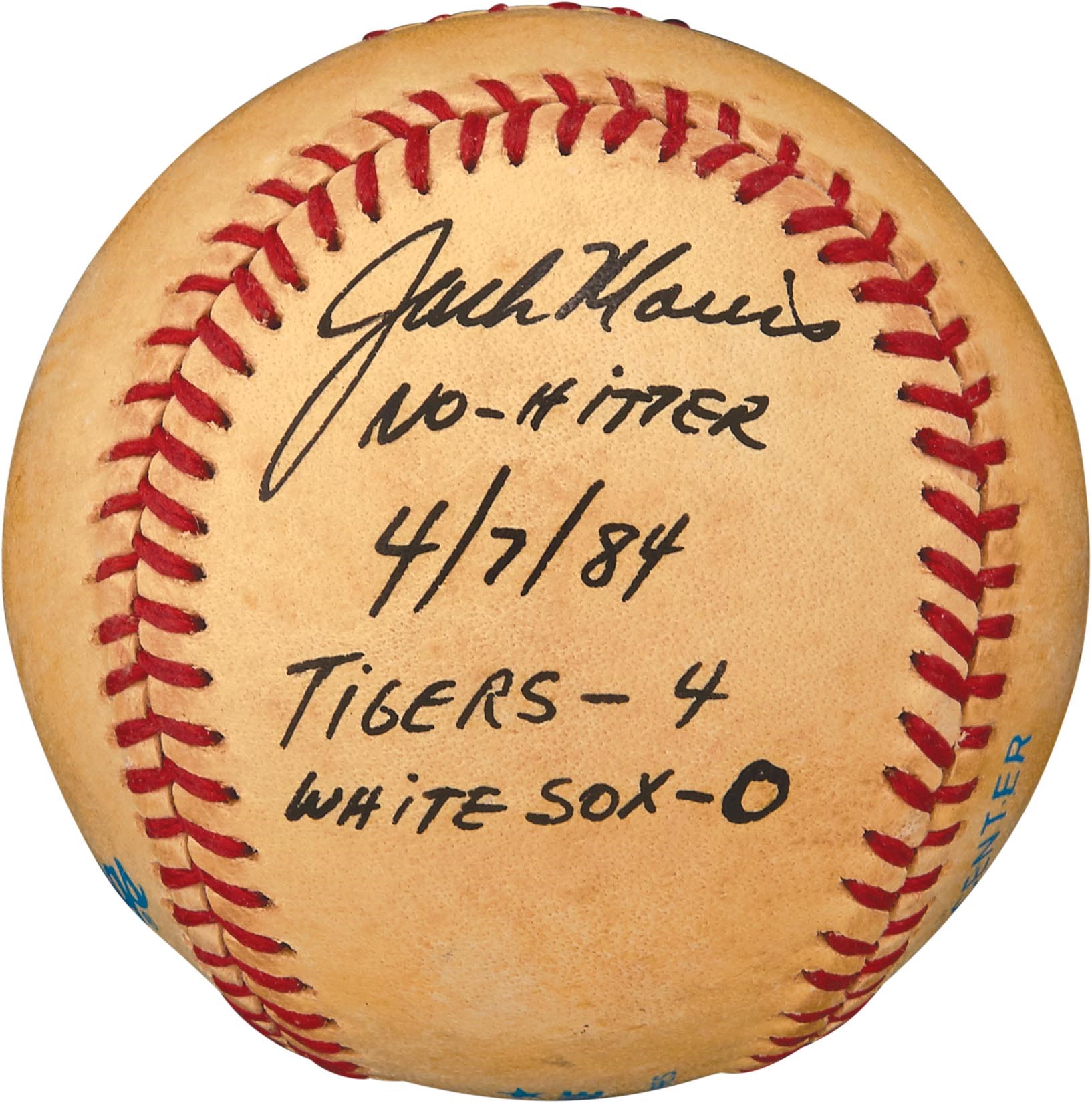 - 1984 Jack Morris No-Hitter Game Used Baseball (PSA)