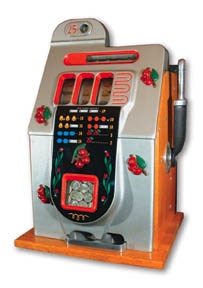 Slot Machines - Mills Black Cherry  Twenty-Five-Cent Slot Machine