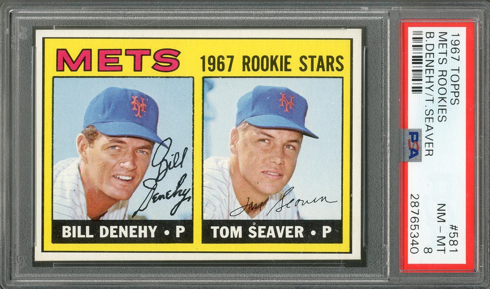Baseball and Trading Cards - 1967 Topps #581 Tom Seaver RC - PSA NM-MT 8